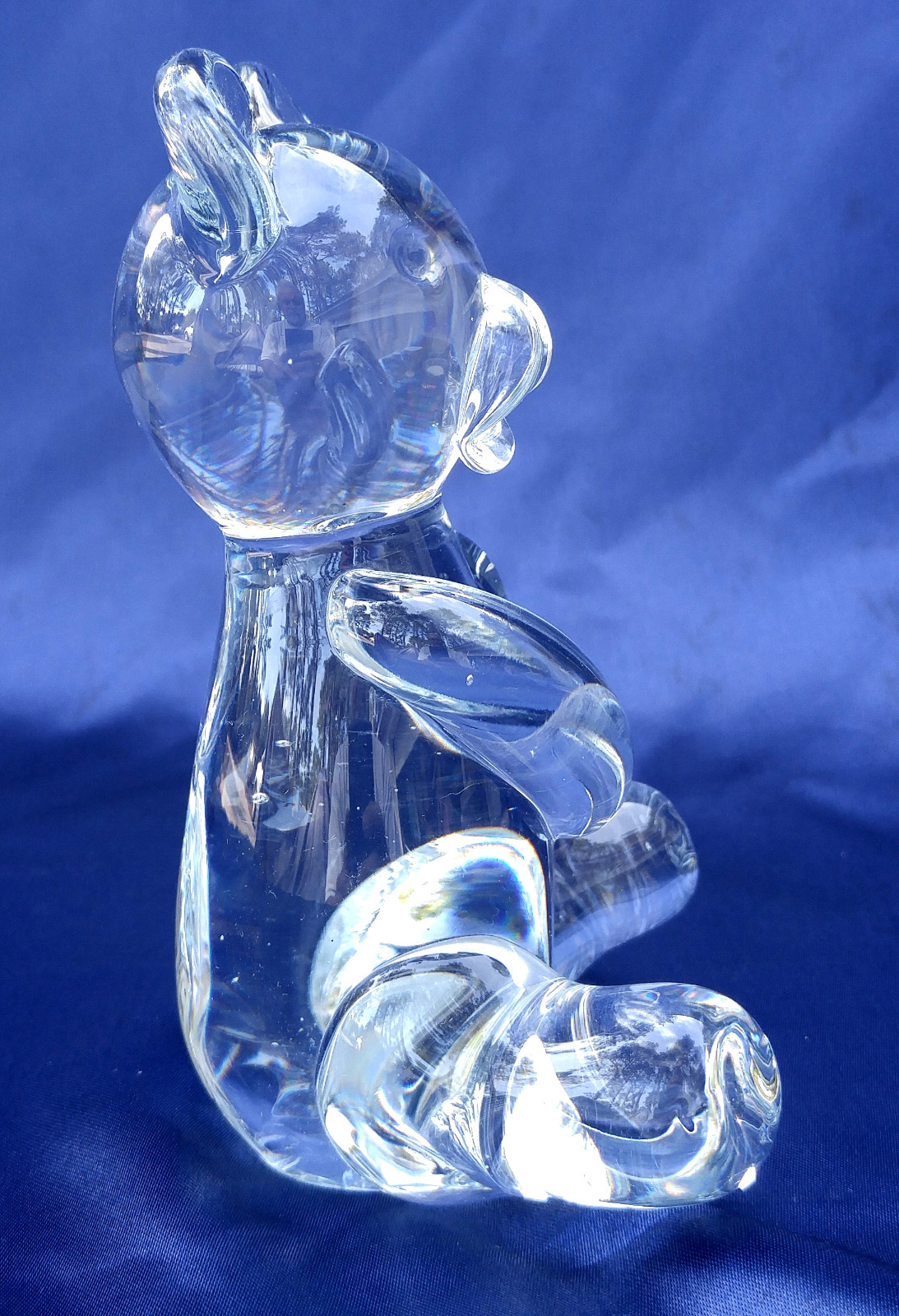 Teddy Bear Lead Crystal Glass Artisan Crafted Figurine – 5 3/4 inches tall