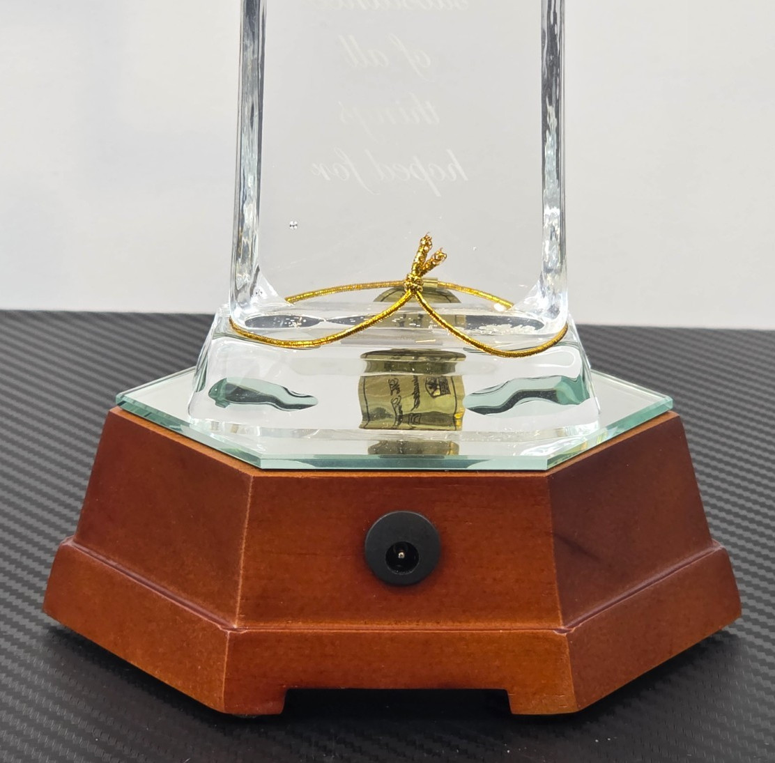 Bradford Exchange Prince Of Peace Glass Cross Sculpture Issue #2 Ltd Ed No.A6869
