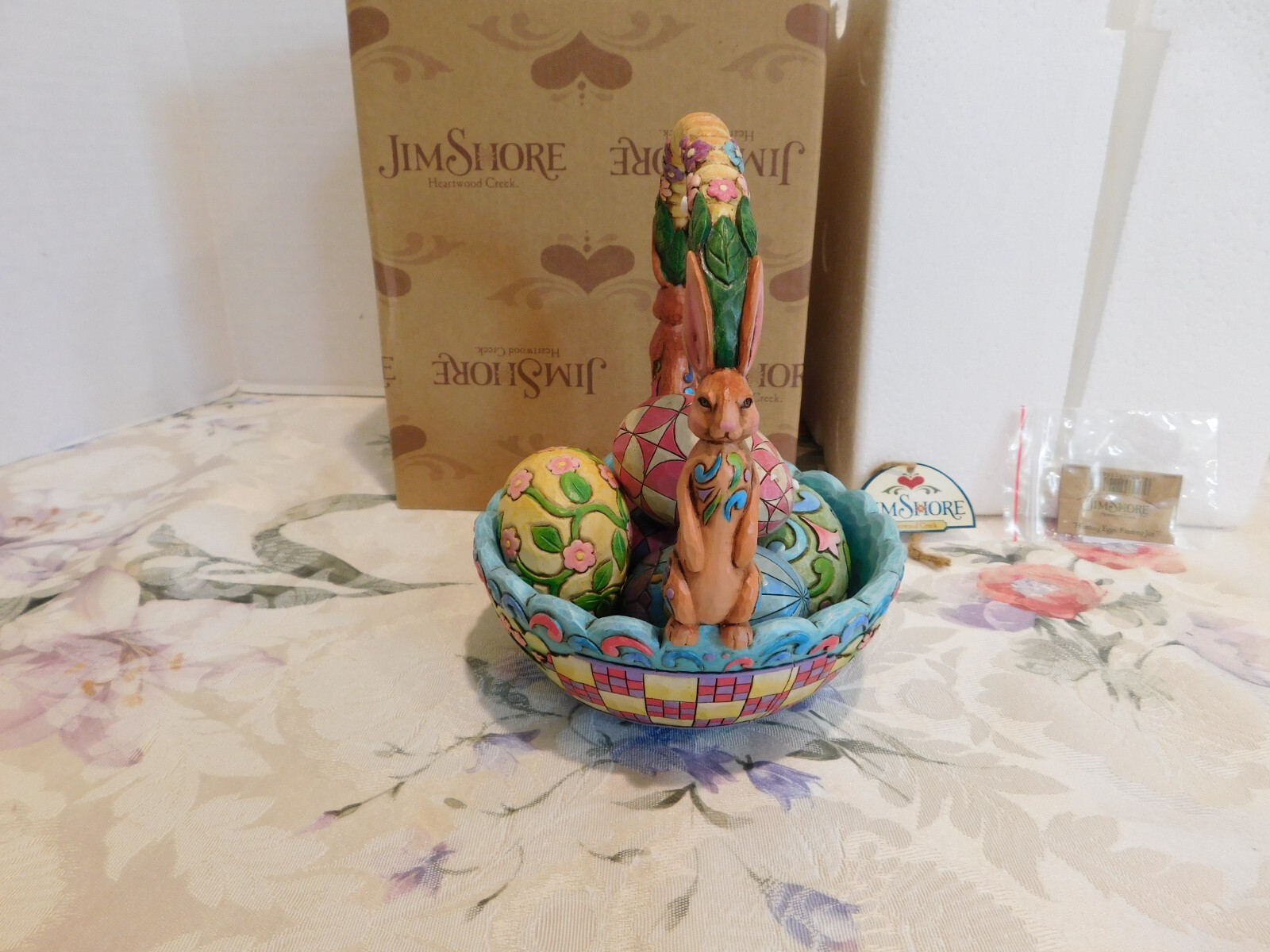 Jim Shore 2006 Hunting Eggs Finding Joy Easter Basket