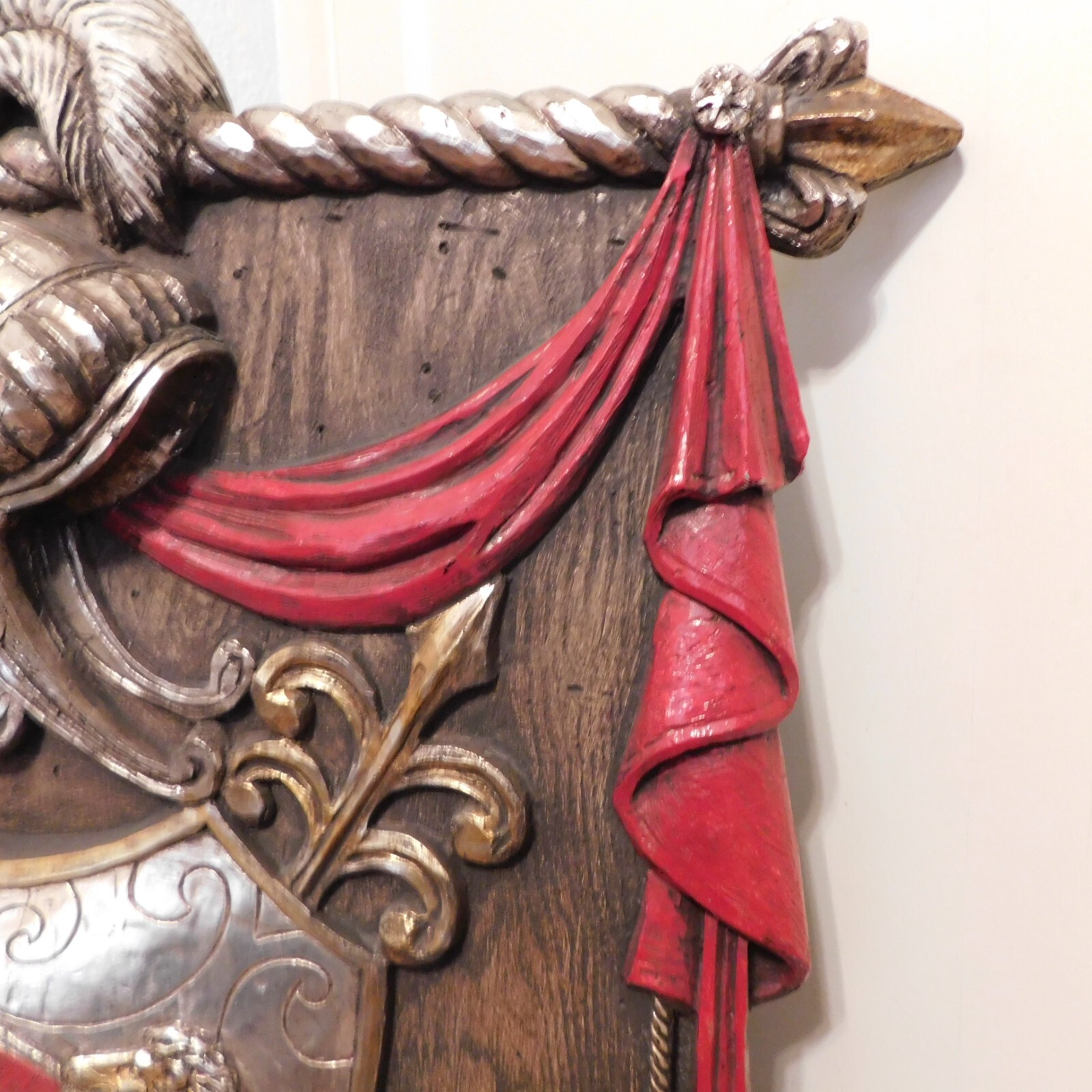 VTG Finess Creations Fiberglass Knight Shield Wall Plaque MCM J Espada Style