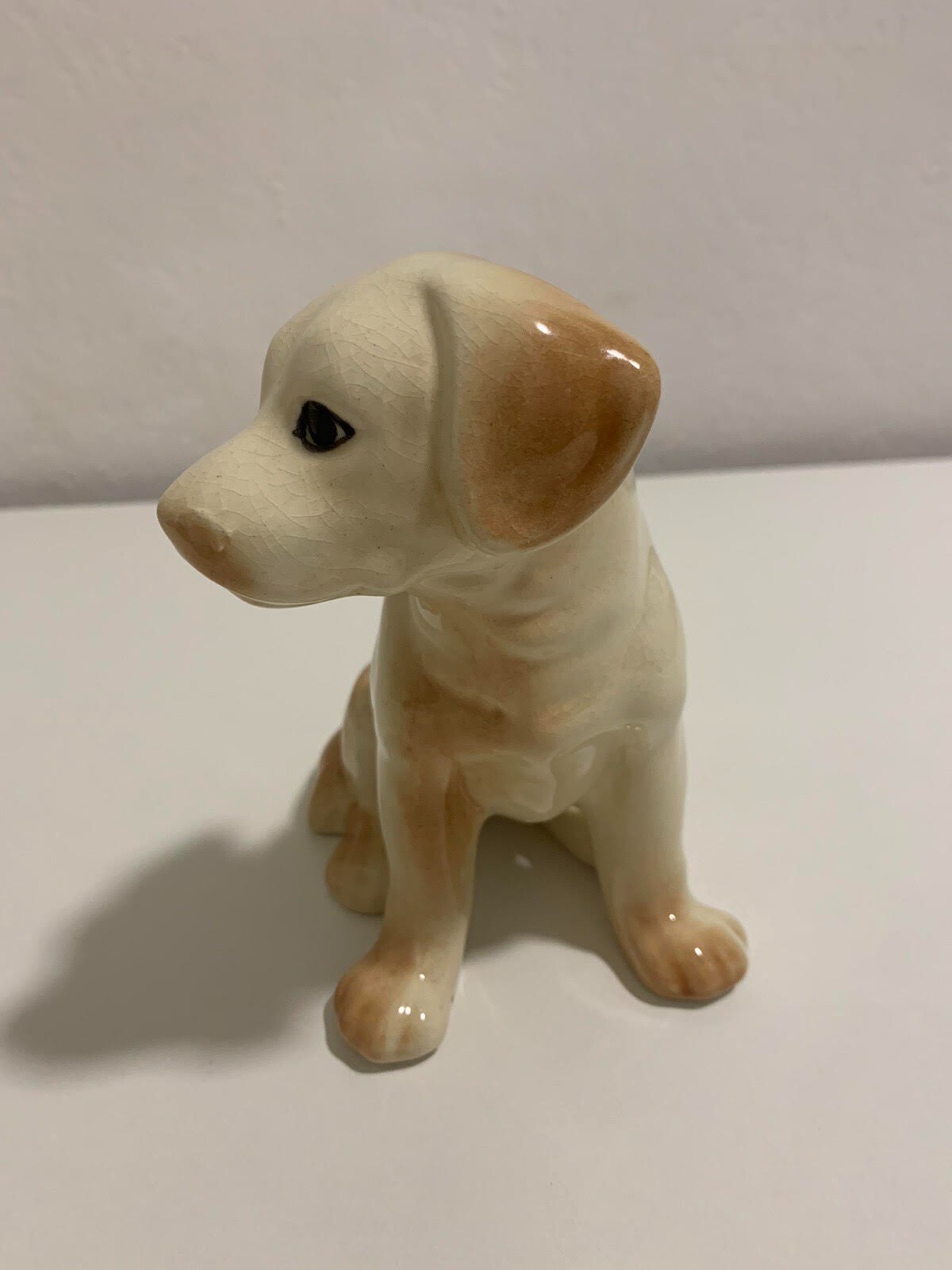 Vintage porcelain figurine of a dog Cluj Napoca Cervit 1940-1949 Romania