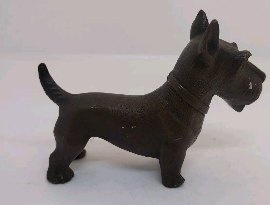 Jennings Brothers Scottie Scotty Terrier Dog Figurine Bronze? Cast Metal