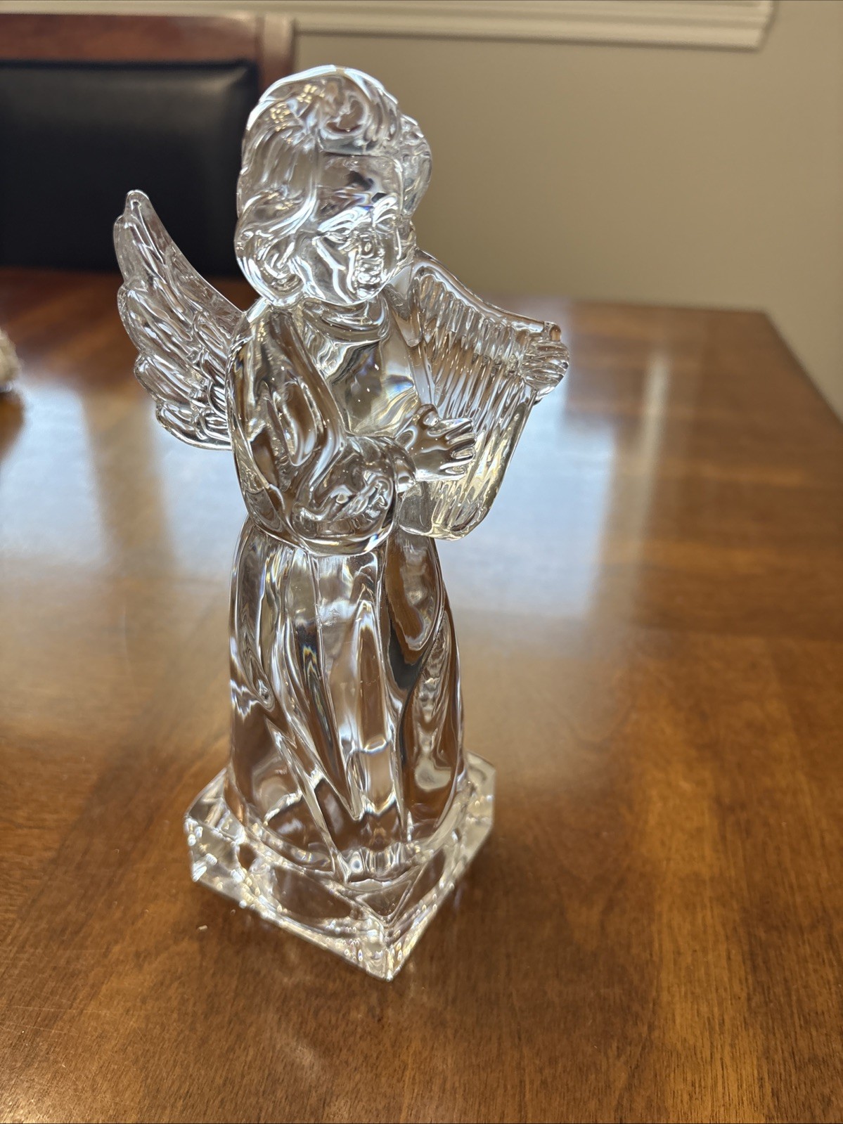 German Made Mikasa Full Lead Crystal Angelic Harp figurine.