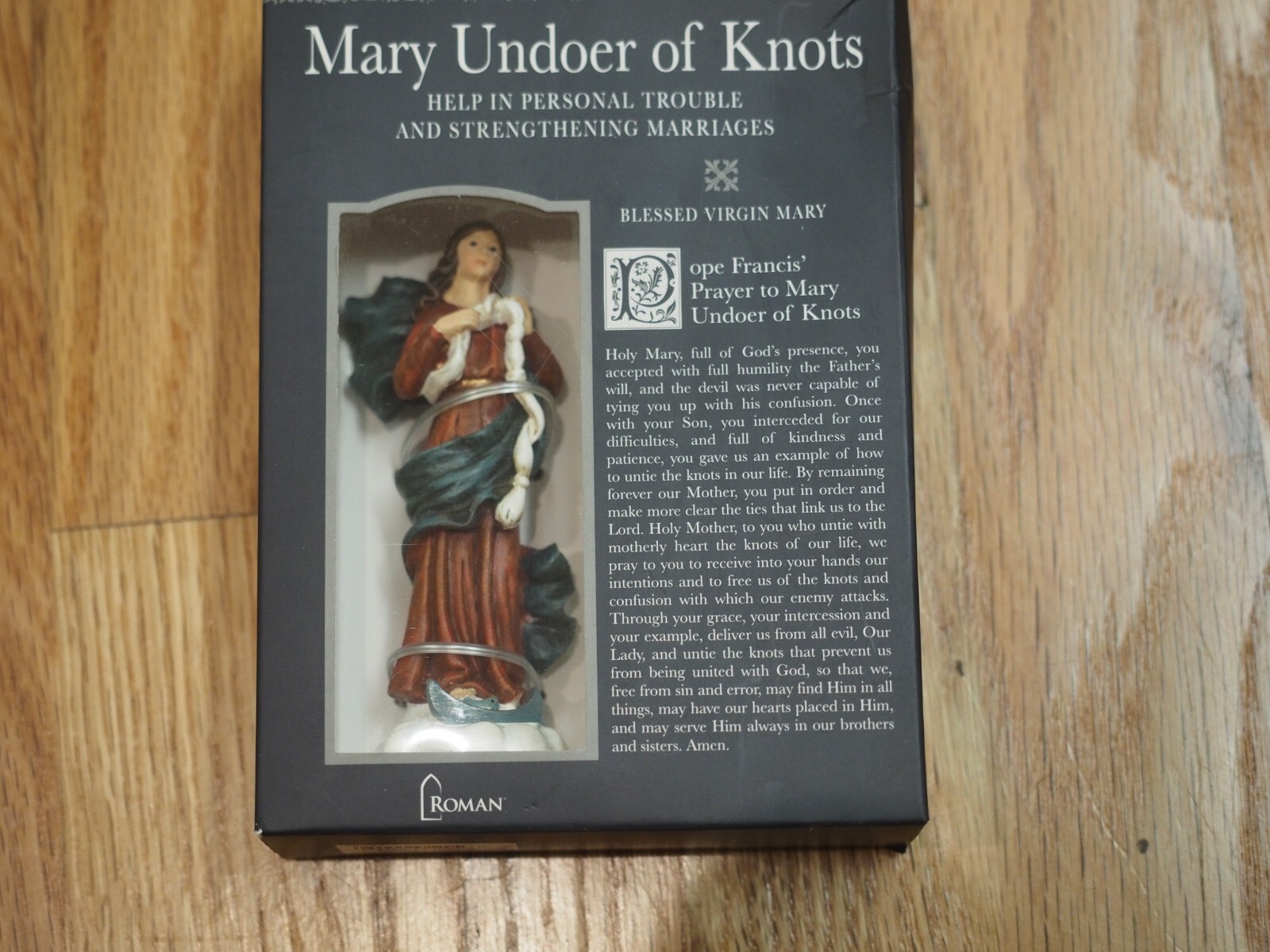 Roman Mary Undoer of Knots The Blessed Virgin Mary Religious Figurine 48897 New