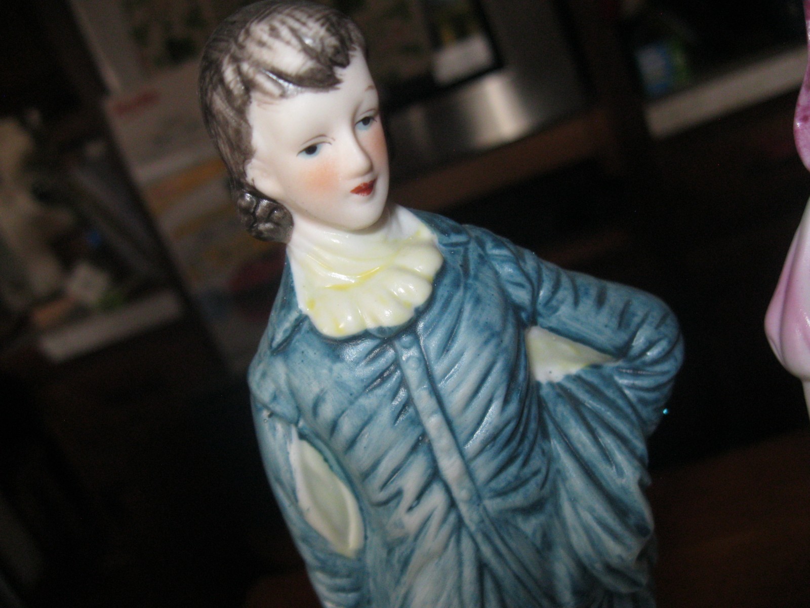 Vintage Blue Boy and Pinkie Porcelain Figurine Hand Painted UNMARKED