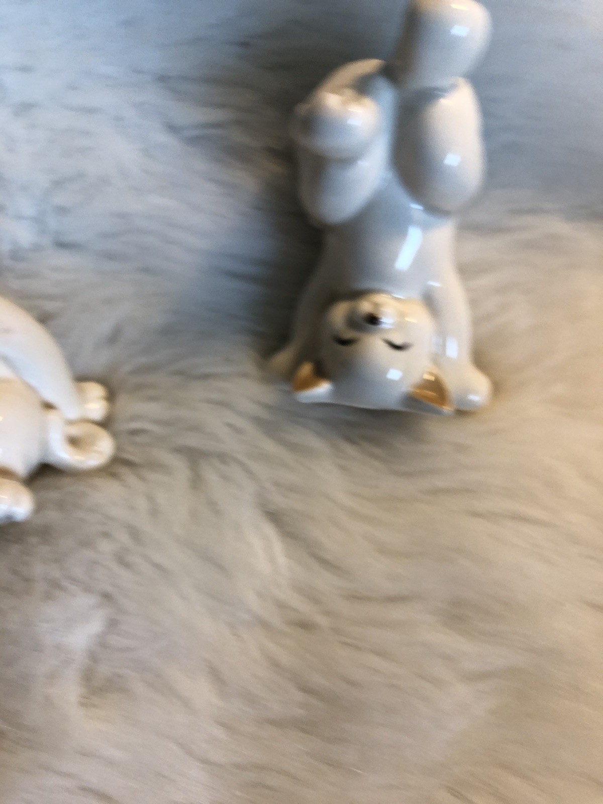 Fitz & Floyd Lot of 3 Porcelain Tumbling Cats Figurines Vintage Japan Playful