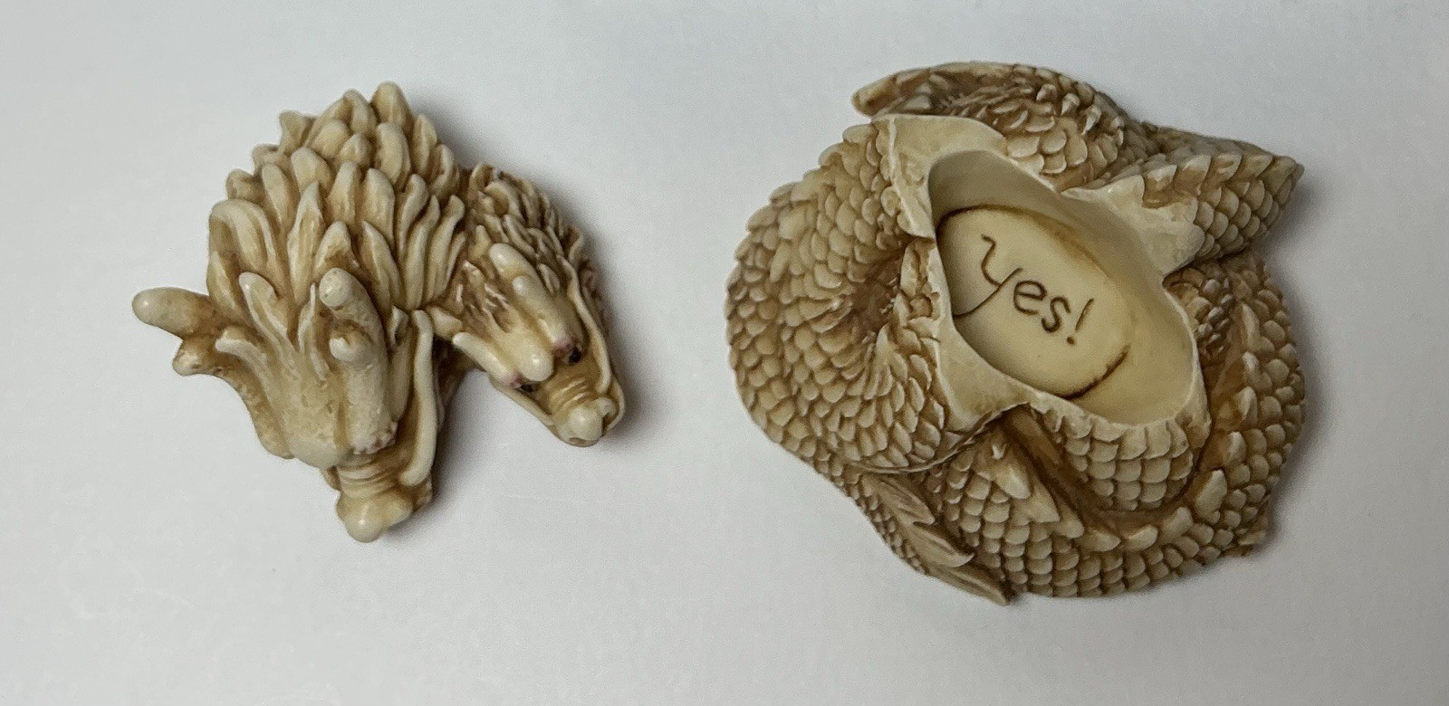 Harmony Kingdom Dragons ‘Yes’ 2”X2” Box Figure Made In England