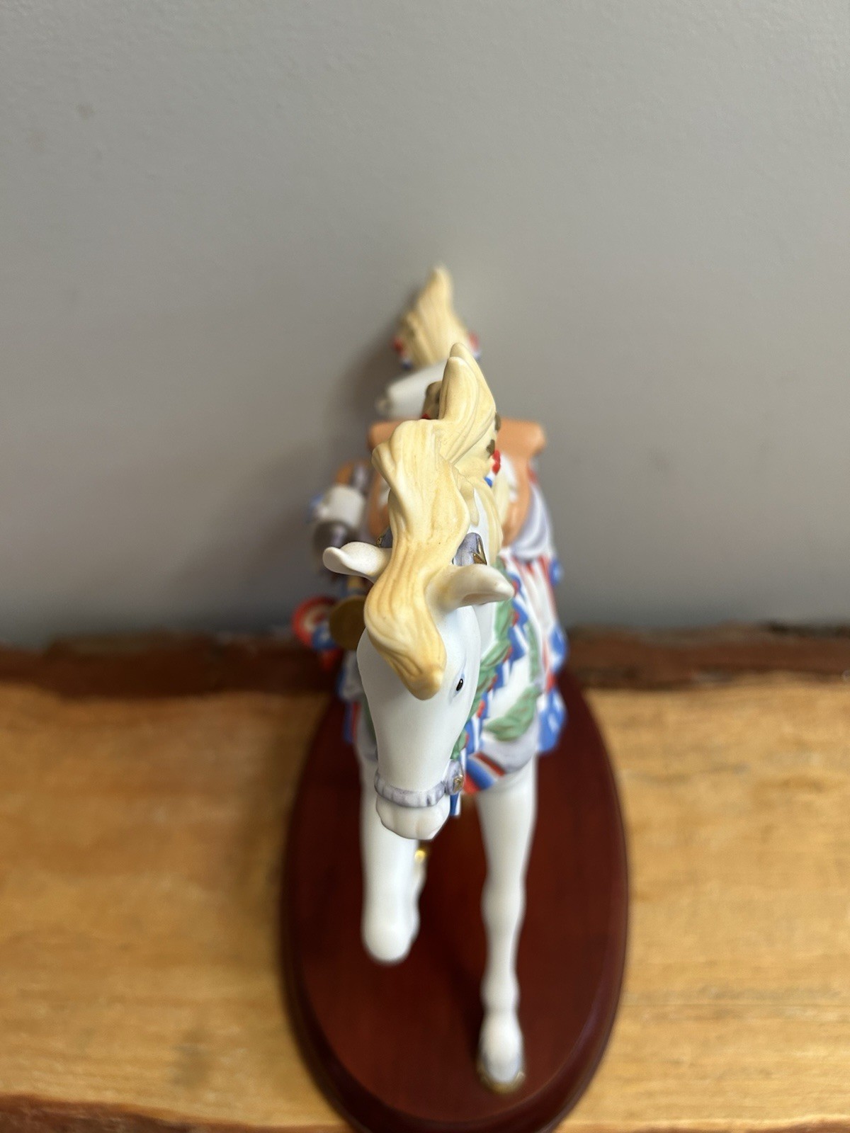 2002,LENOX,American Glory Carousel Horse,Hand~Painted. 24K Accents. COA!