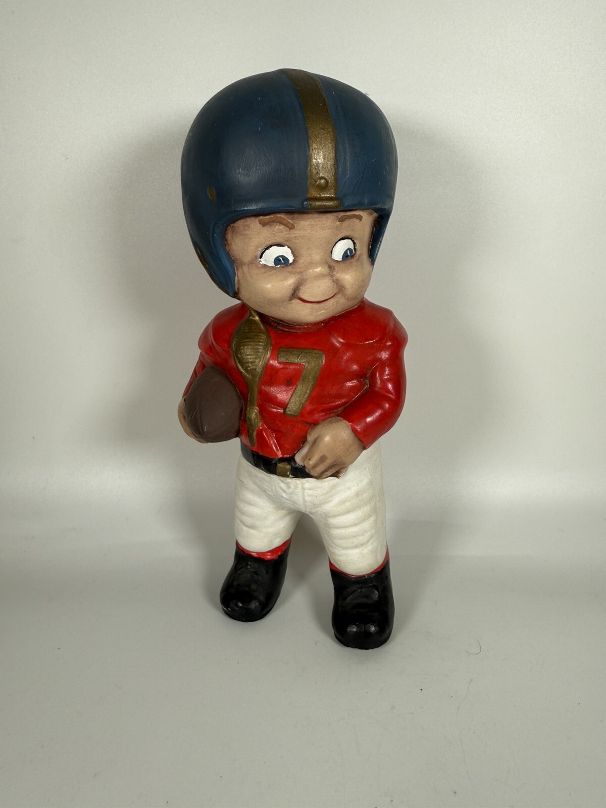 Football Player #7 Ceramic Hand Painted Figurine 8″ Louisville Cardinals Shough