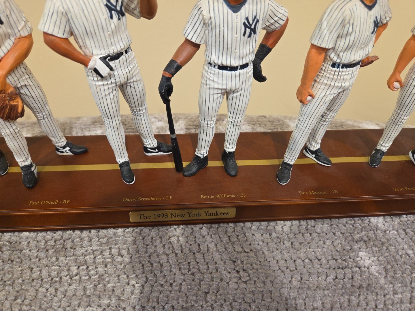 DANBURY MINT 1998 NEW YORK YANKEES TEAM LINE UP 10 FIGURE SET COLLECTIBLE VNTAGE