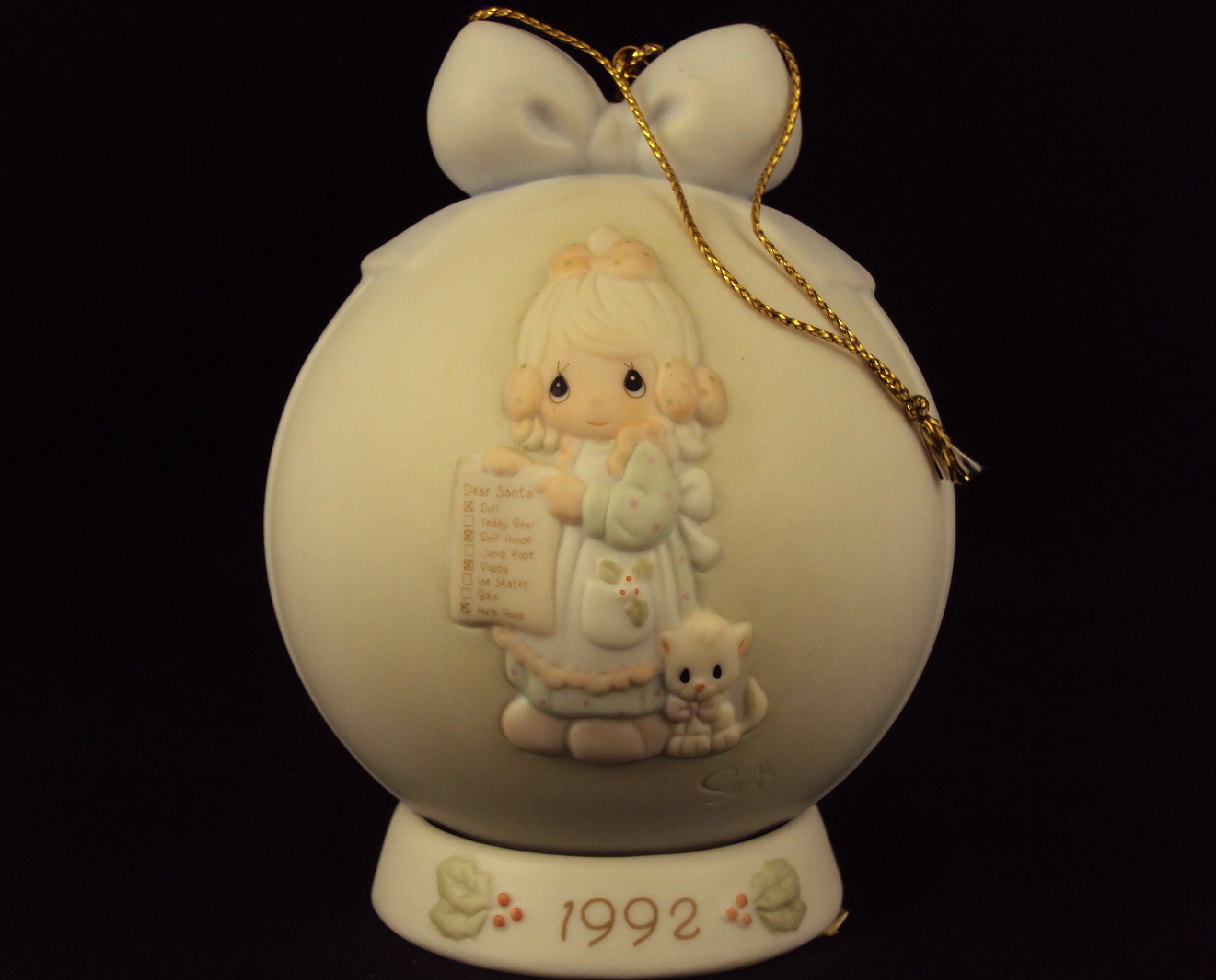 Precious Moments ORNAMENT, #527734, But The Greatest Of These Is Love, G-Clef
