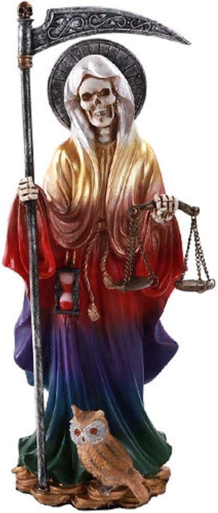 Santa Muerte Saint of Holy Death Seven Powers Religious Resin Statue Figurine