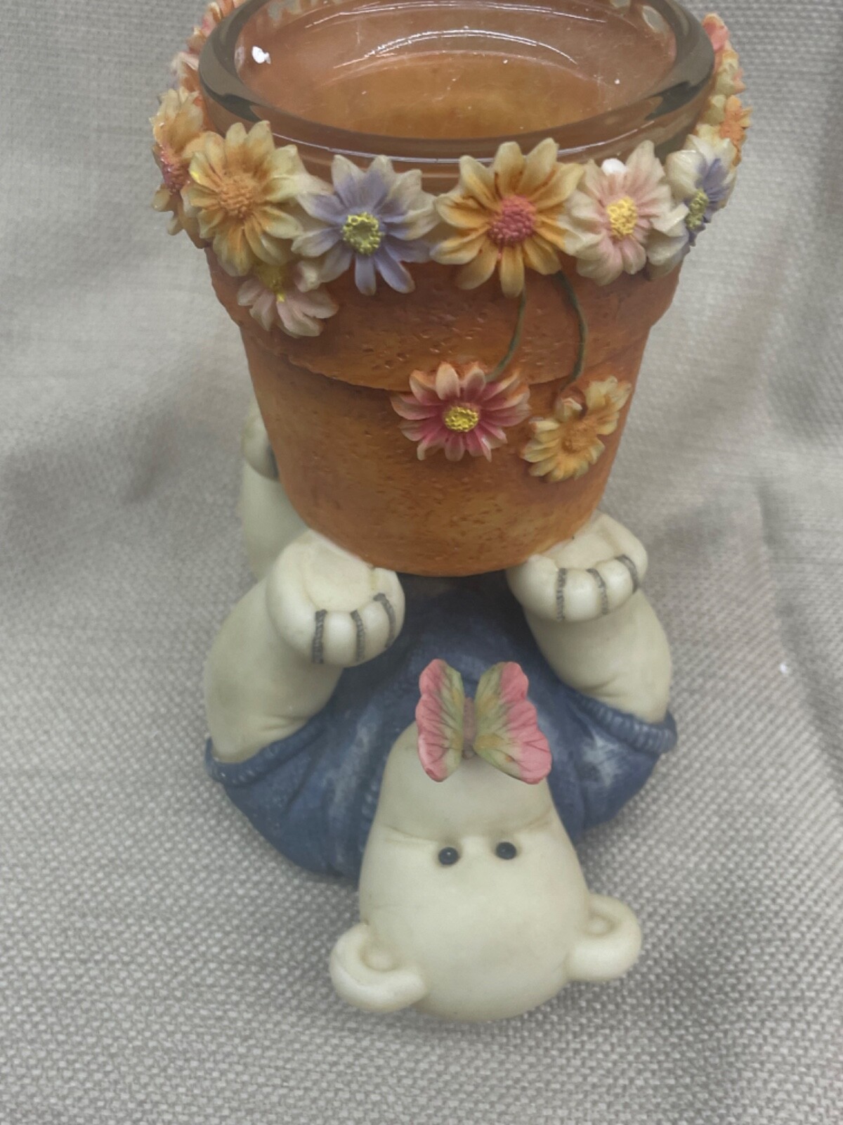 Tender Times HC Accents Pair Bear Figurine Candle Holders see pics 2000s