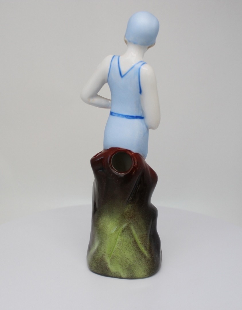 Flower Picks Vase Figure Swimmer Pin-up Sexy Art Deco Style Art Nouvea Style