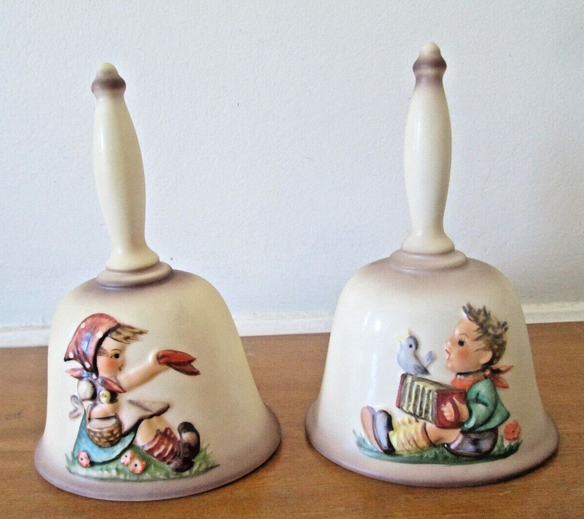 Goebel 1978 1979 Ceramic Hummel 1st & 2nd Edition Hi Relief Annual Bell Boy Girl