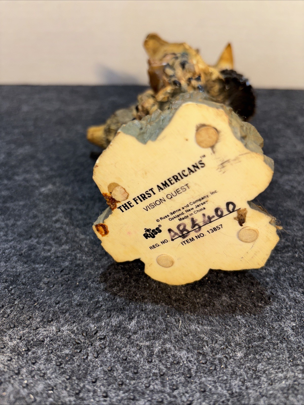 Mount The First Americans “Vision Quest” Figurine Russ Berrie Wolf Eagle Indian