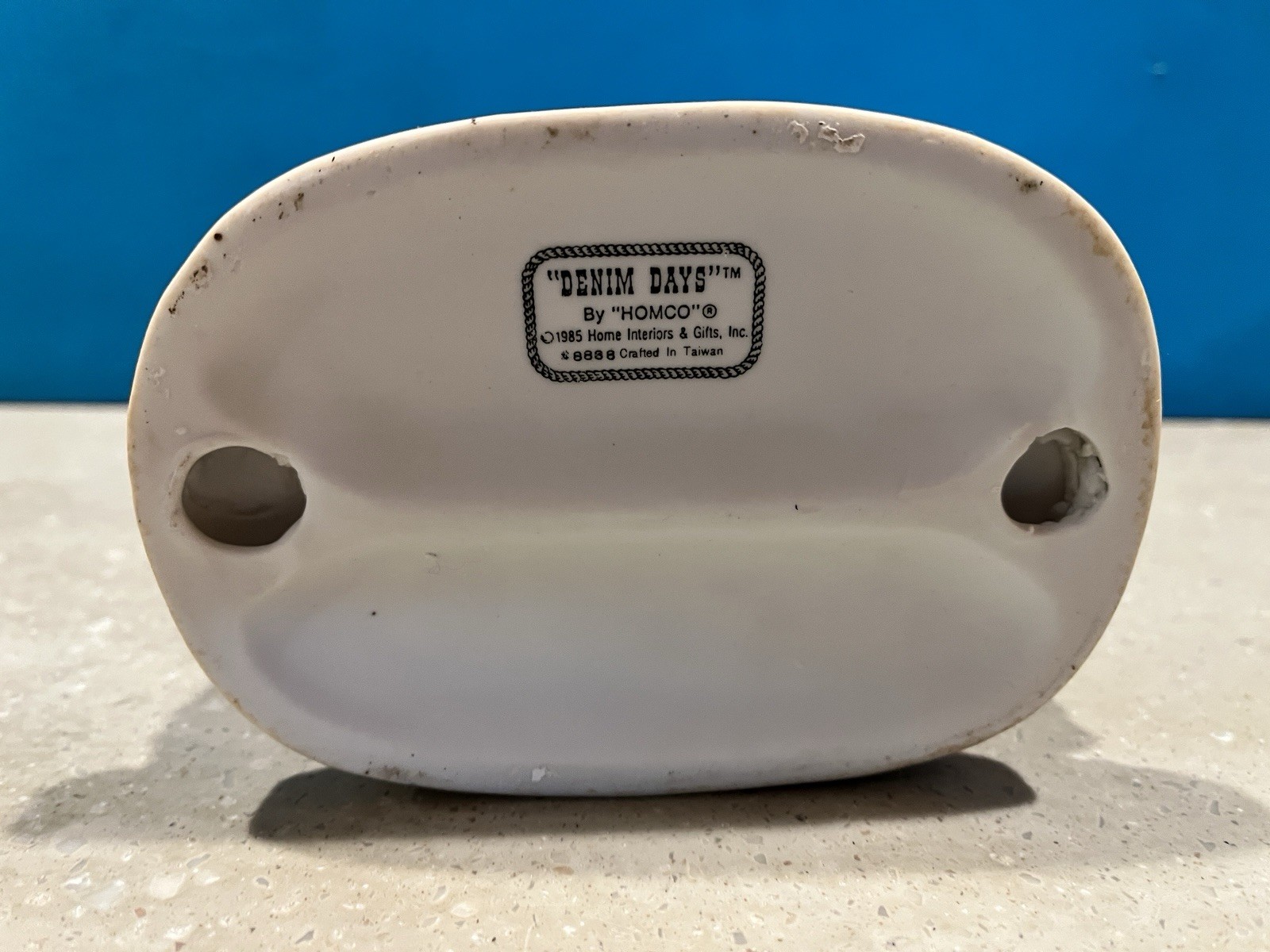 Vintage Home Interiors Homco Denim Days 8888 Our Birdhouse Figurine 1985