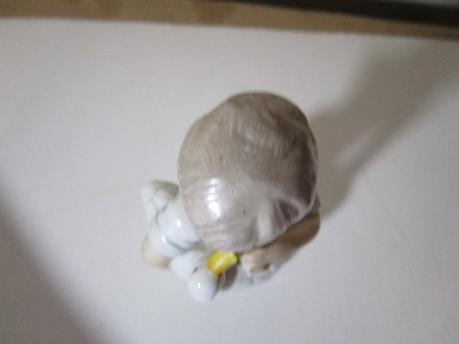 Candera # 6530-2 Porcelain Boy with Mama and Baby Geese Figurine Hand Painted