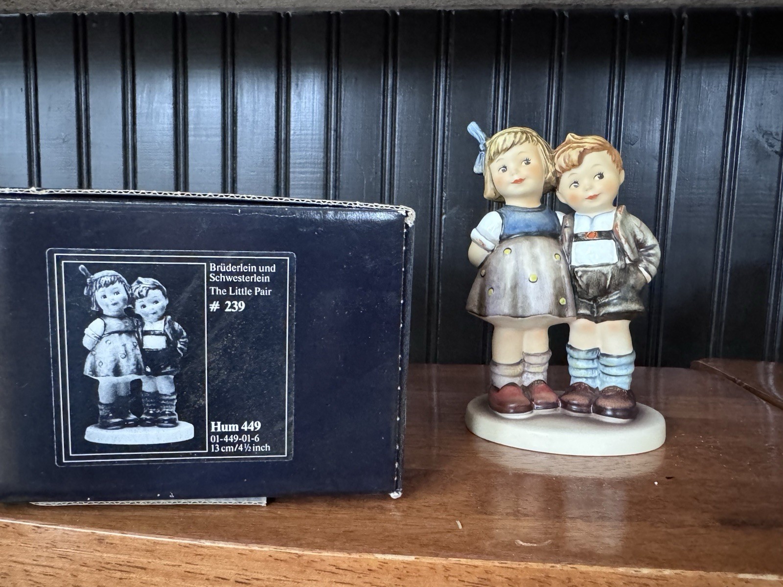 Hummel The Little Pair #239 Porcelain Figurine 5.1in Painted Boxed