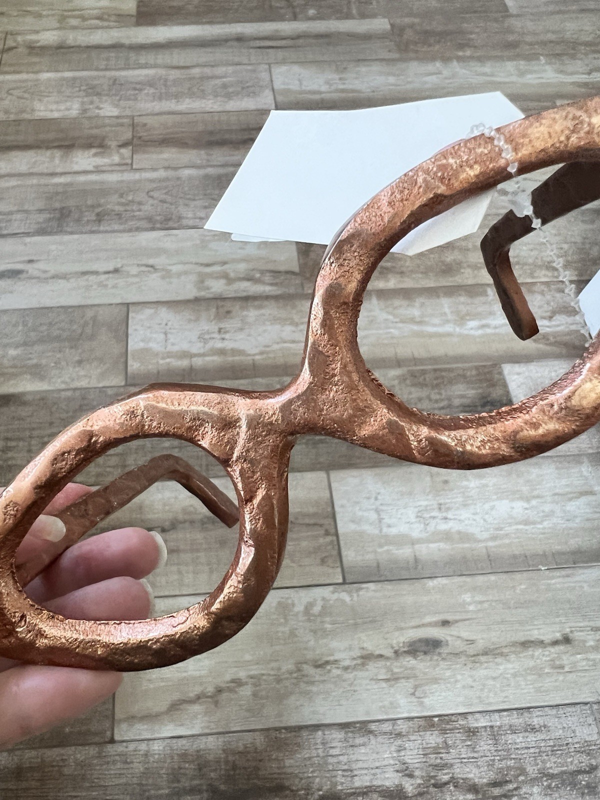 Retro 🤓Oversized Cat Eye “Glasses”Display Copper Decor 7.5”