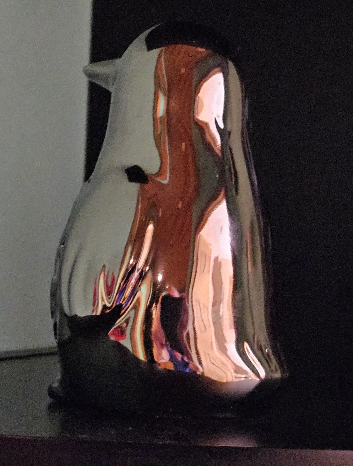 Penguin Figurine Potpourri Chrome Toy Statue Candle 5″x3″