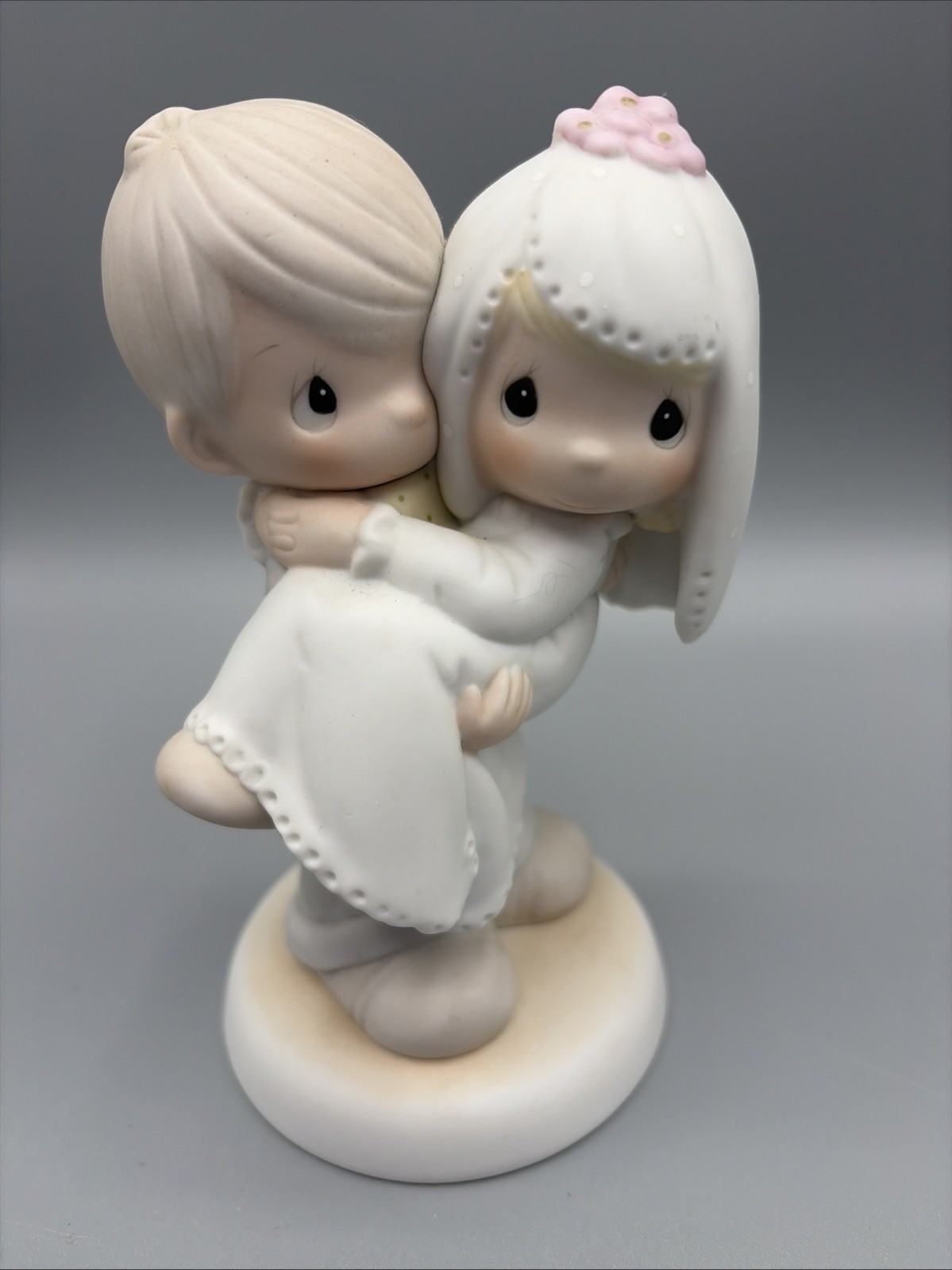 PRECIOUS MOMENTS “Bless You Two” Wedding Figurine Cake Topper E-9255 Bride Groom