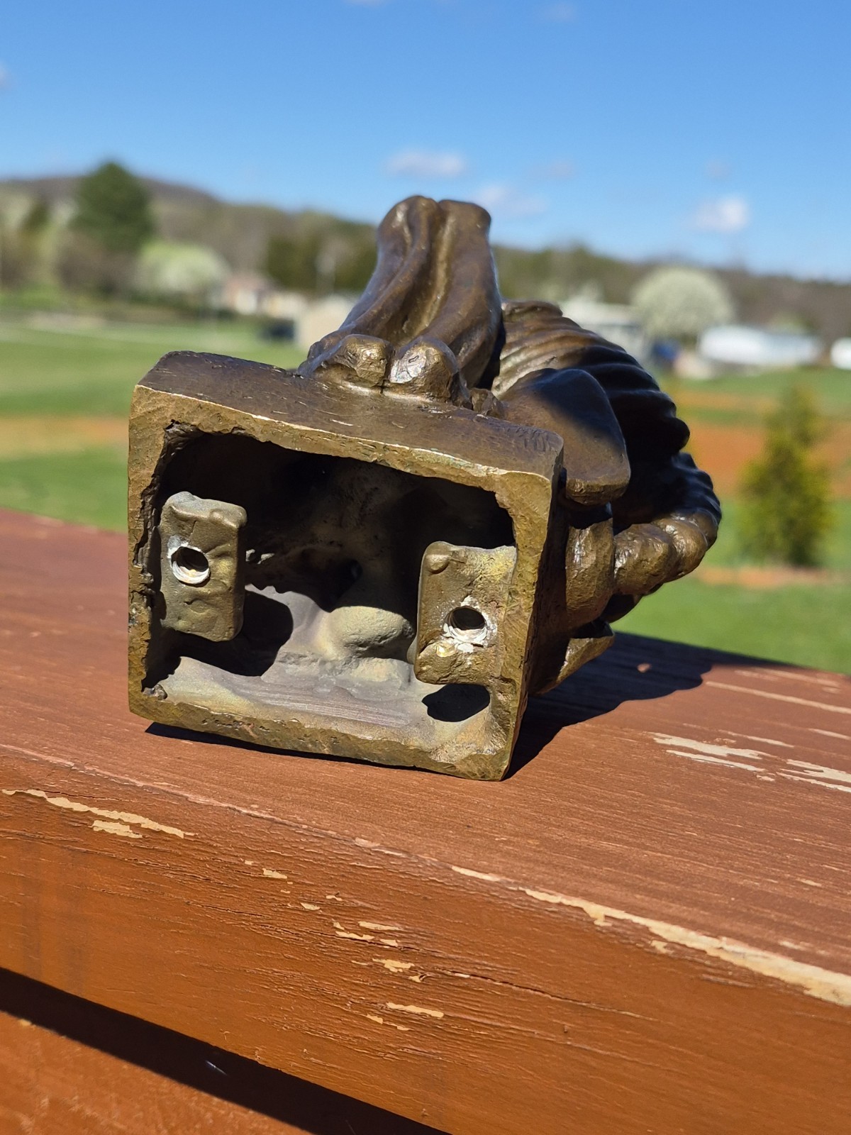 Small Surreal Bronze Sculpture Skeleton