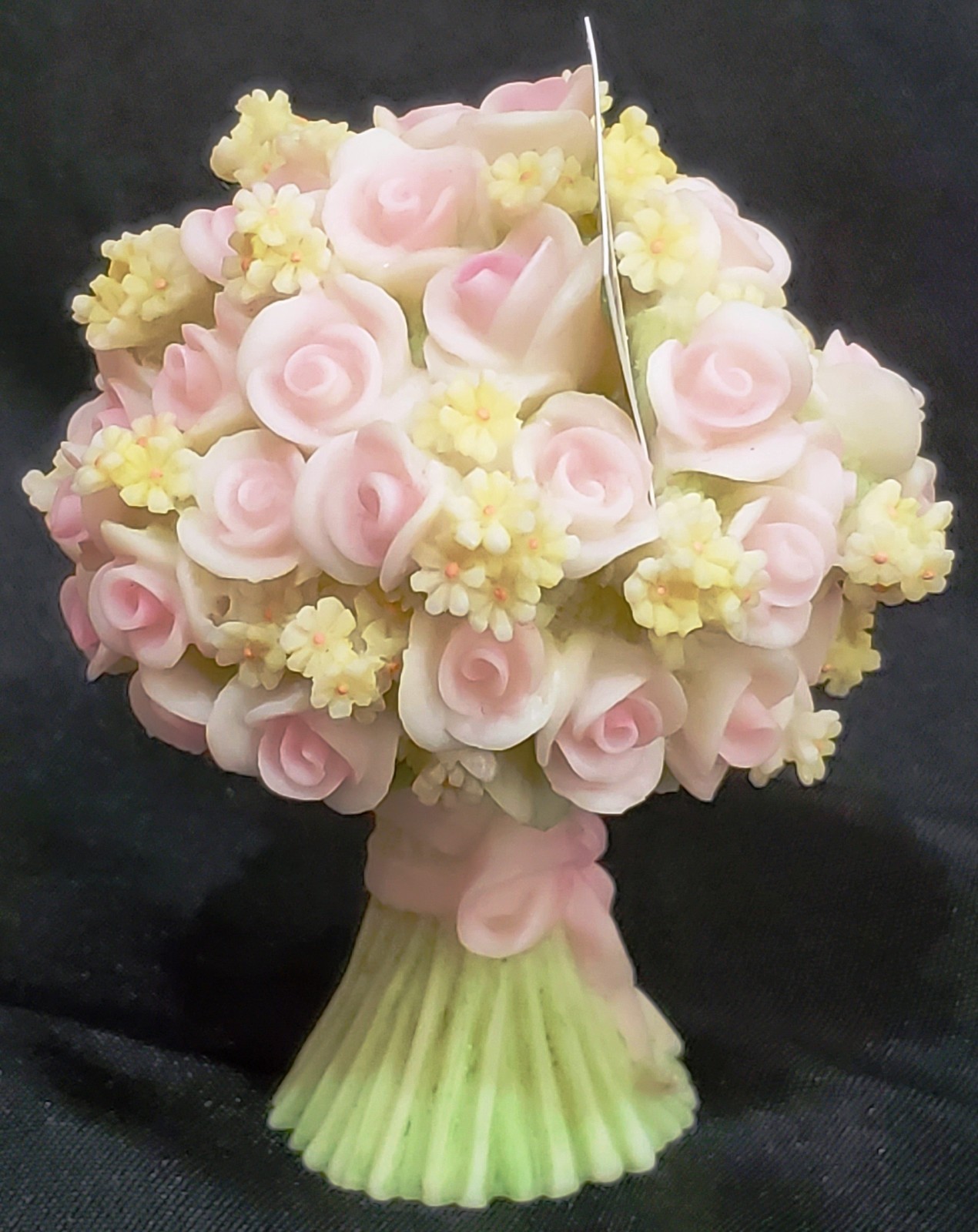 Seraphim Roses THANK YOU BOUQUET pink flower figure Heaven on Earth 84391 3.7″hi