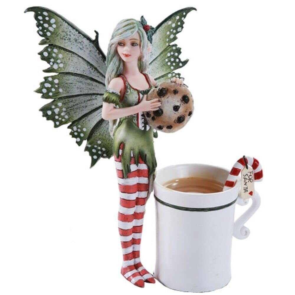 Pacific Giftware Amy Brown Chrismas Cup Fairy Dragon Fantasy Art Figurine 5.75