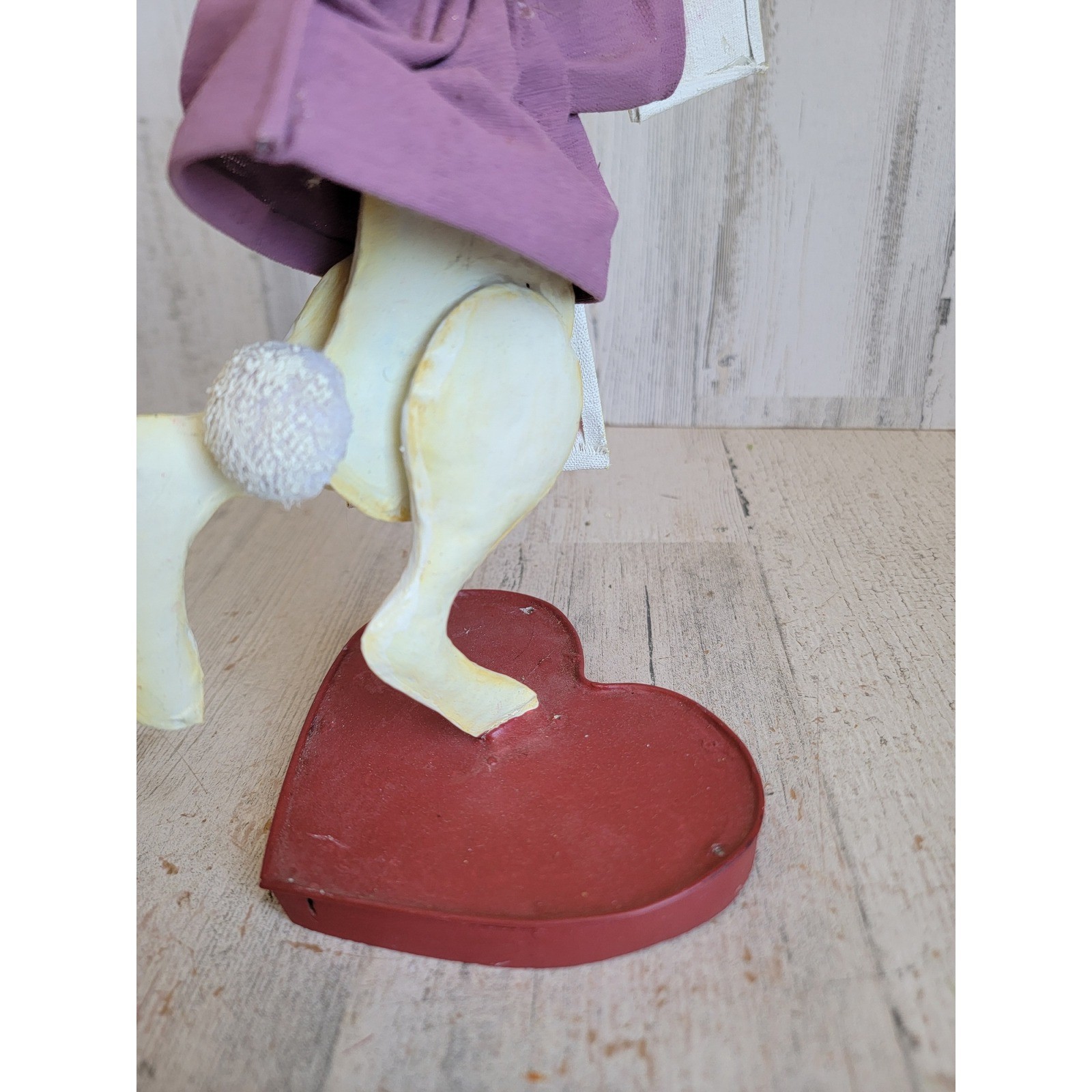 Alice in wonderland vintage metal rabbit trumpet Queen of hearts Xmas home