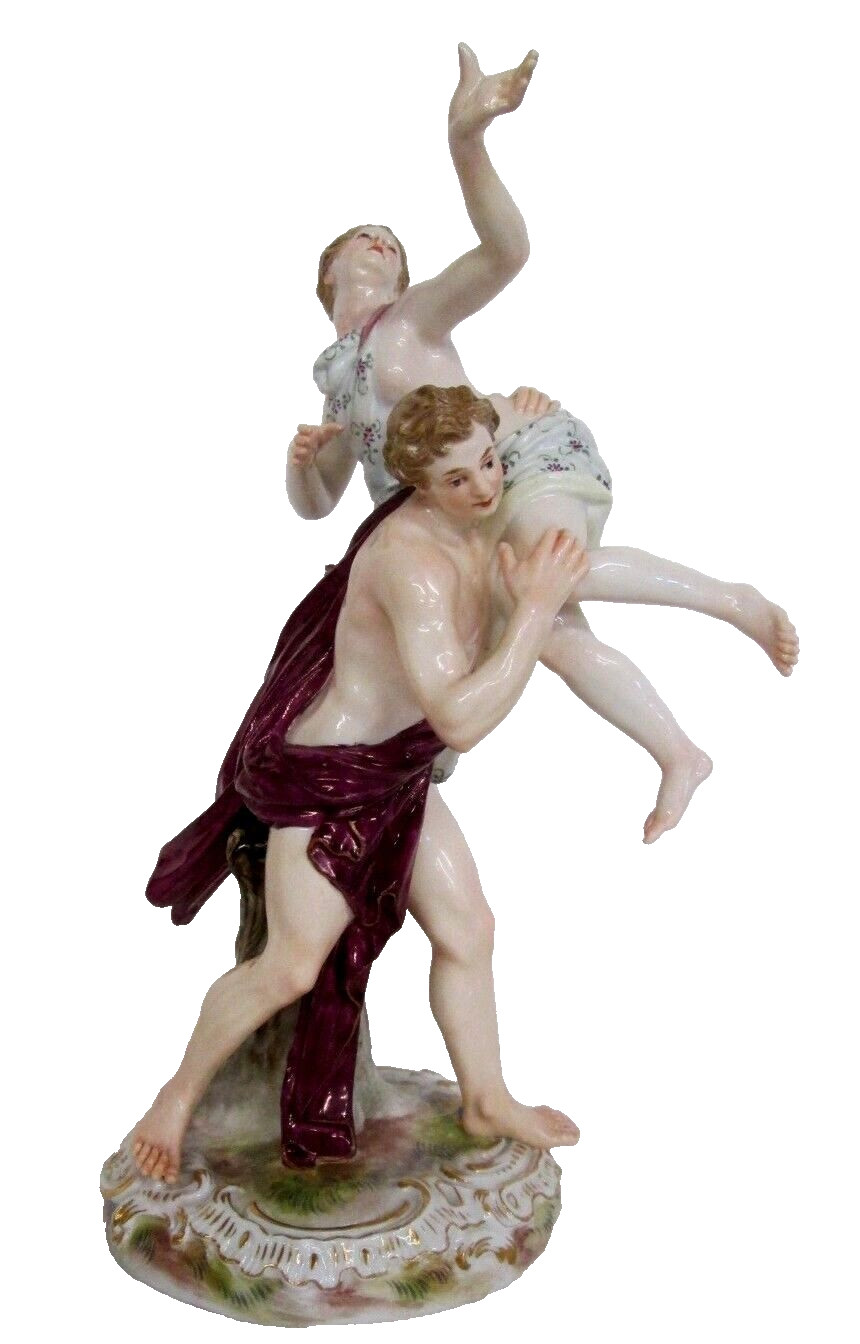 GERMAN MEISSEN FIGURE_”RAPE of SABINE”_ANTIQUE FROM HYDE PARK ESTATE FIND_1800’s