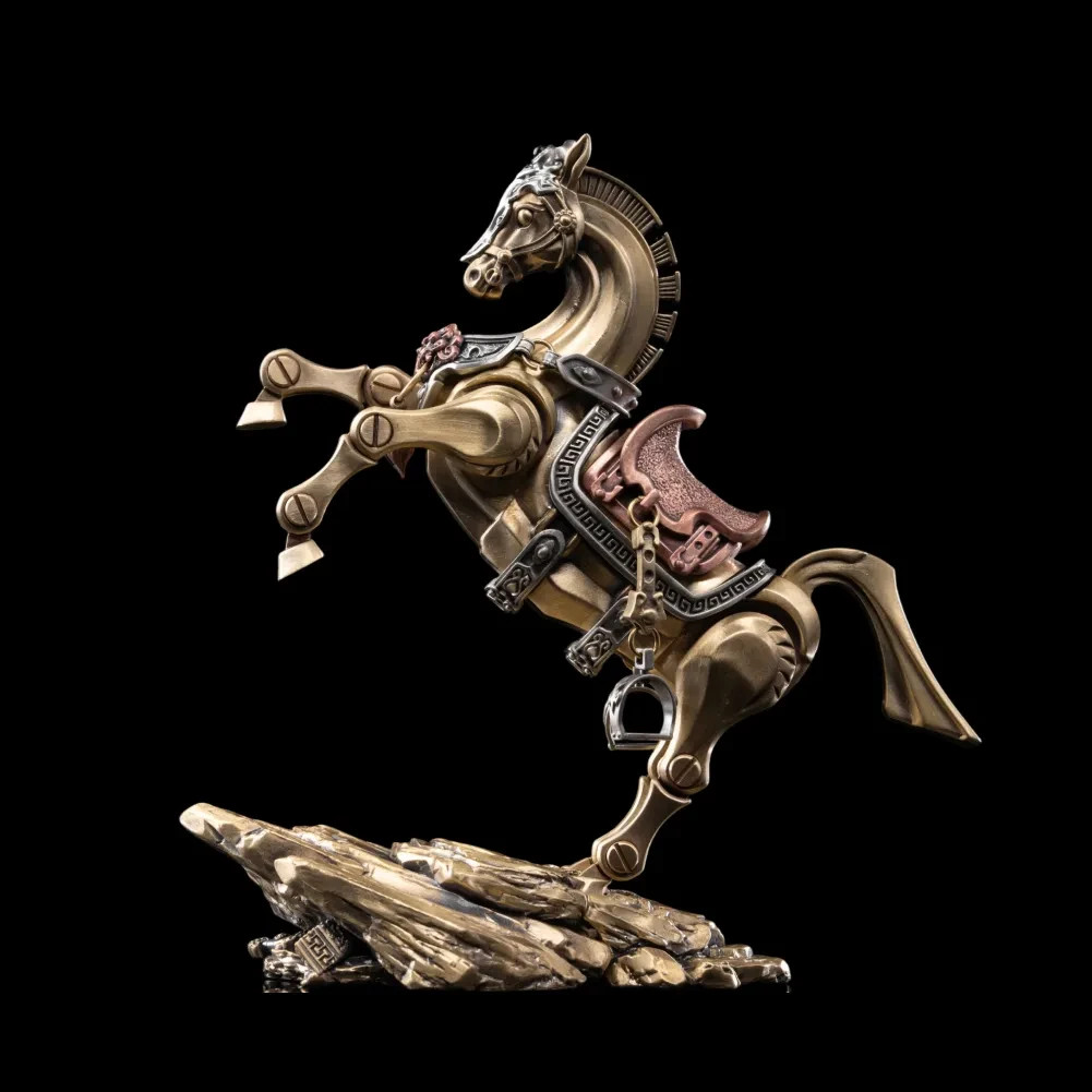 Heroic Steed Metal Figurine, Detachable Horse Sculpture, Gifts for Men