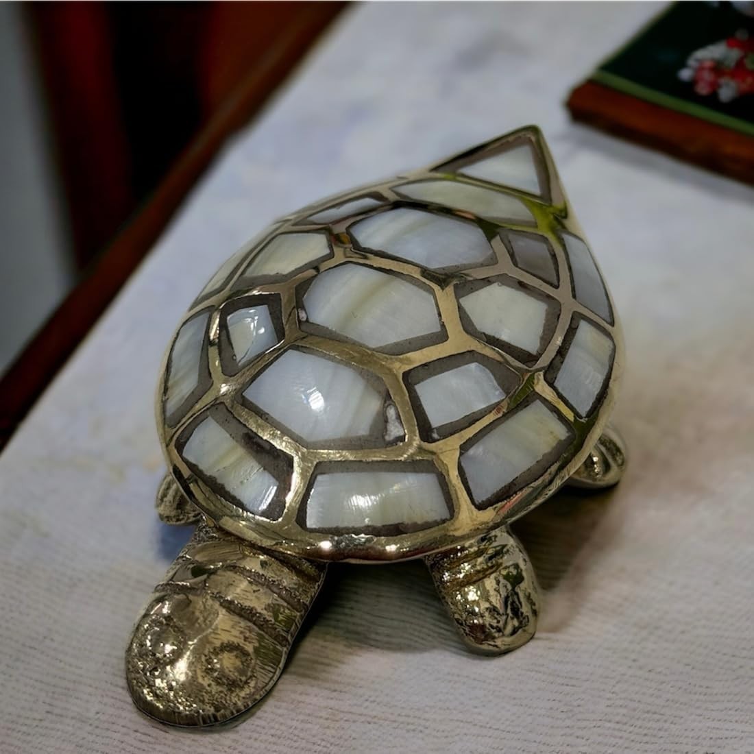 Brass Vintage Turtle Figurine Statue Home Ornaments Animal Figurines Gift Toys