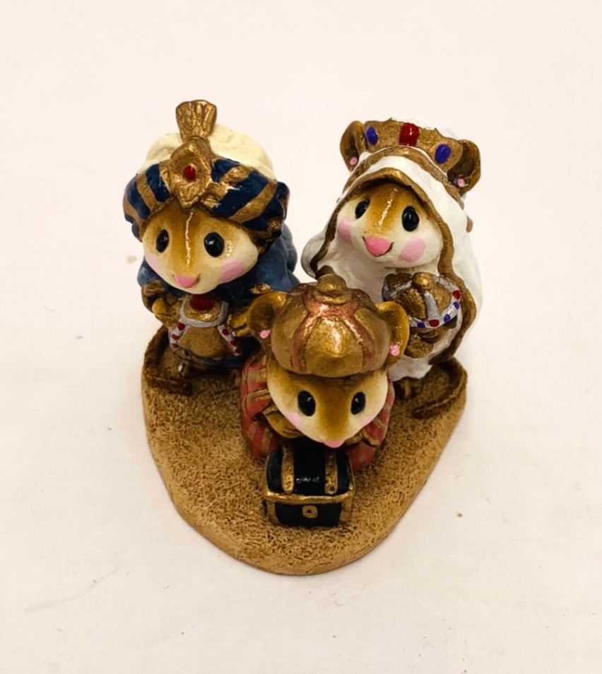 Wee Forest Folk M121 Three Wise Men Nativity 1985 Annette Petersen Vintage
