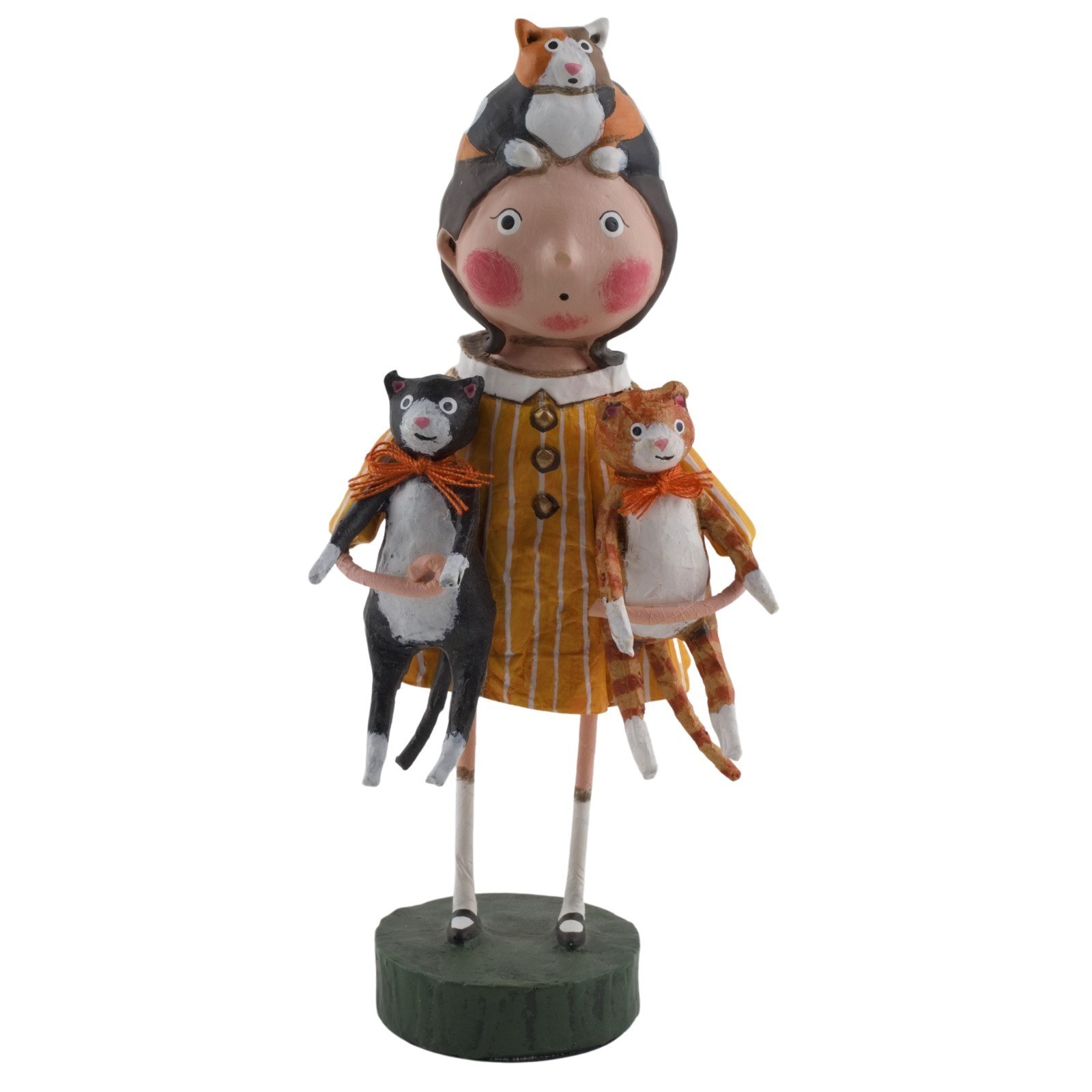Lori Mitchell Kat’s Cats Lover Folk Art Figurine Spring Summer