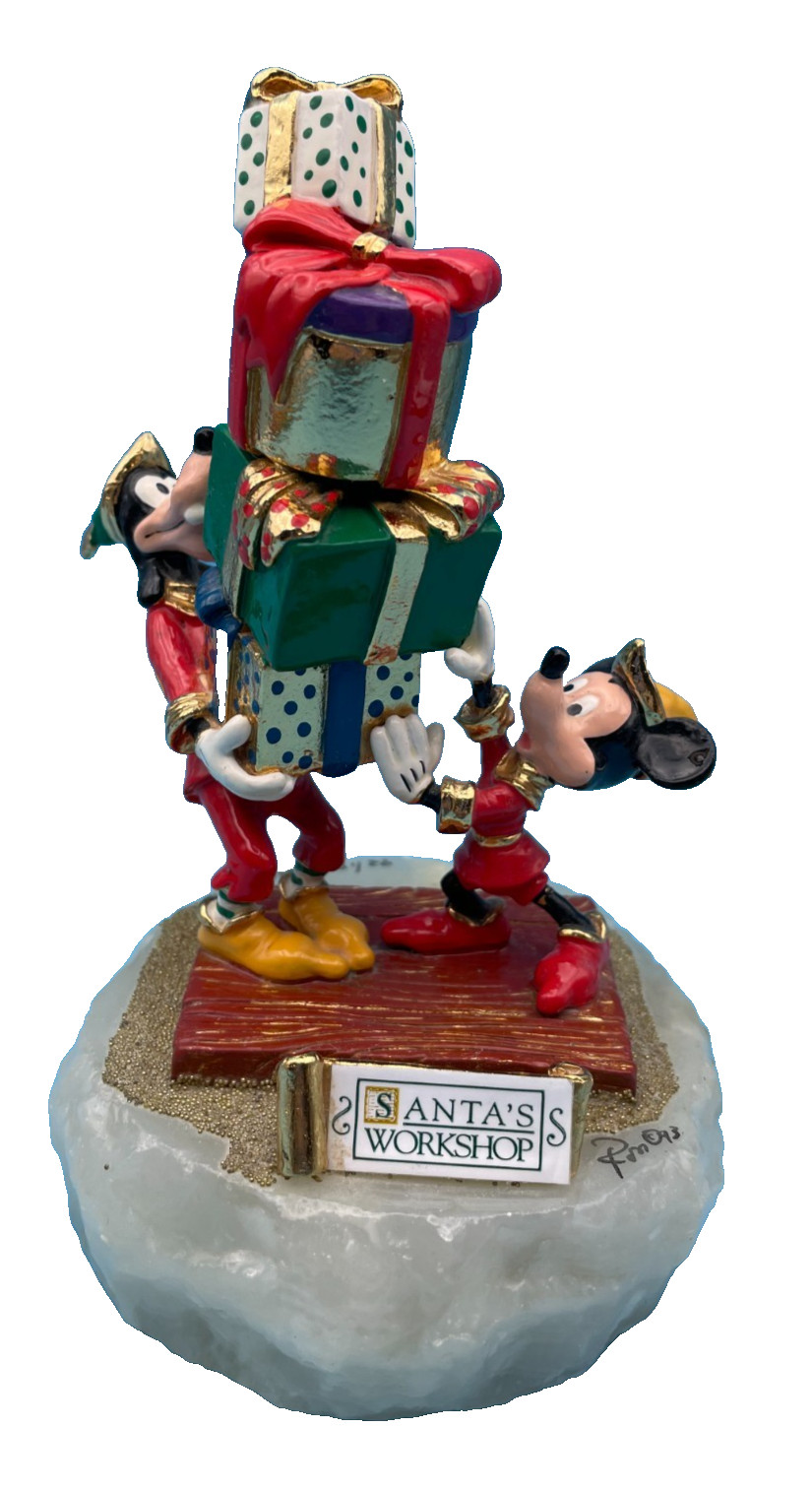 1993 Ron Lee Clown ~ Disney’s Goofy & Mickey Mouse “SANTA’S WORKSHOP” LE 92/1800