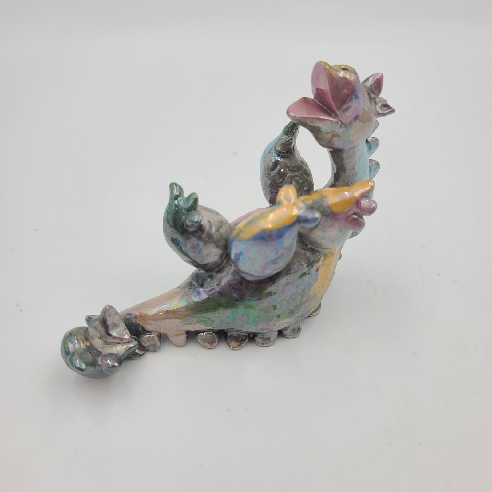 Vintage Fairycore Fantasy Janice Hester Ceramic Dragon Art Figurine