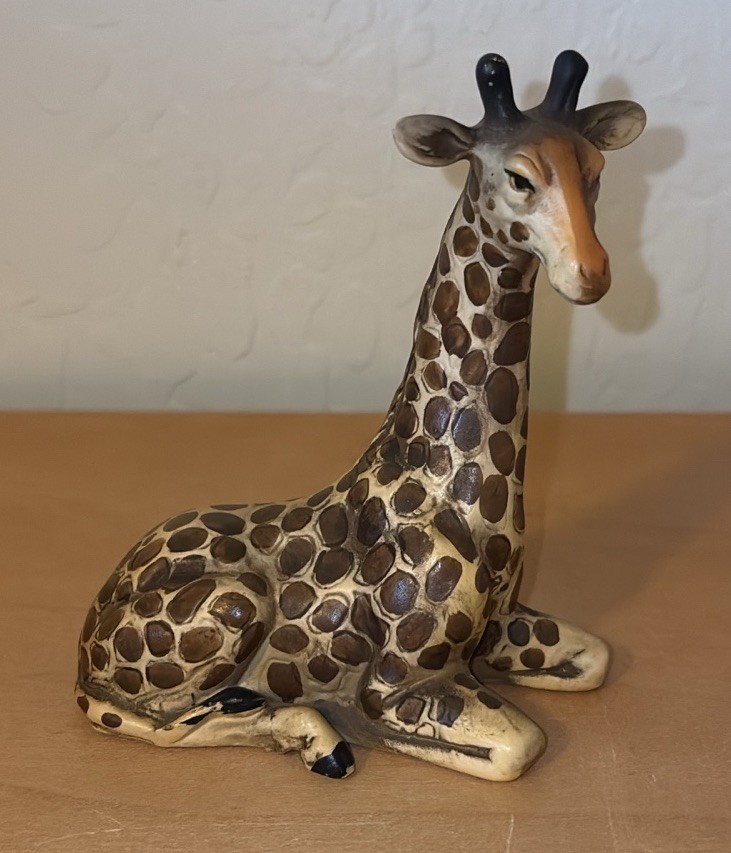 VTG Giraffe Figurine UCTCI Ceramic 6” African Safari Animal Figure
