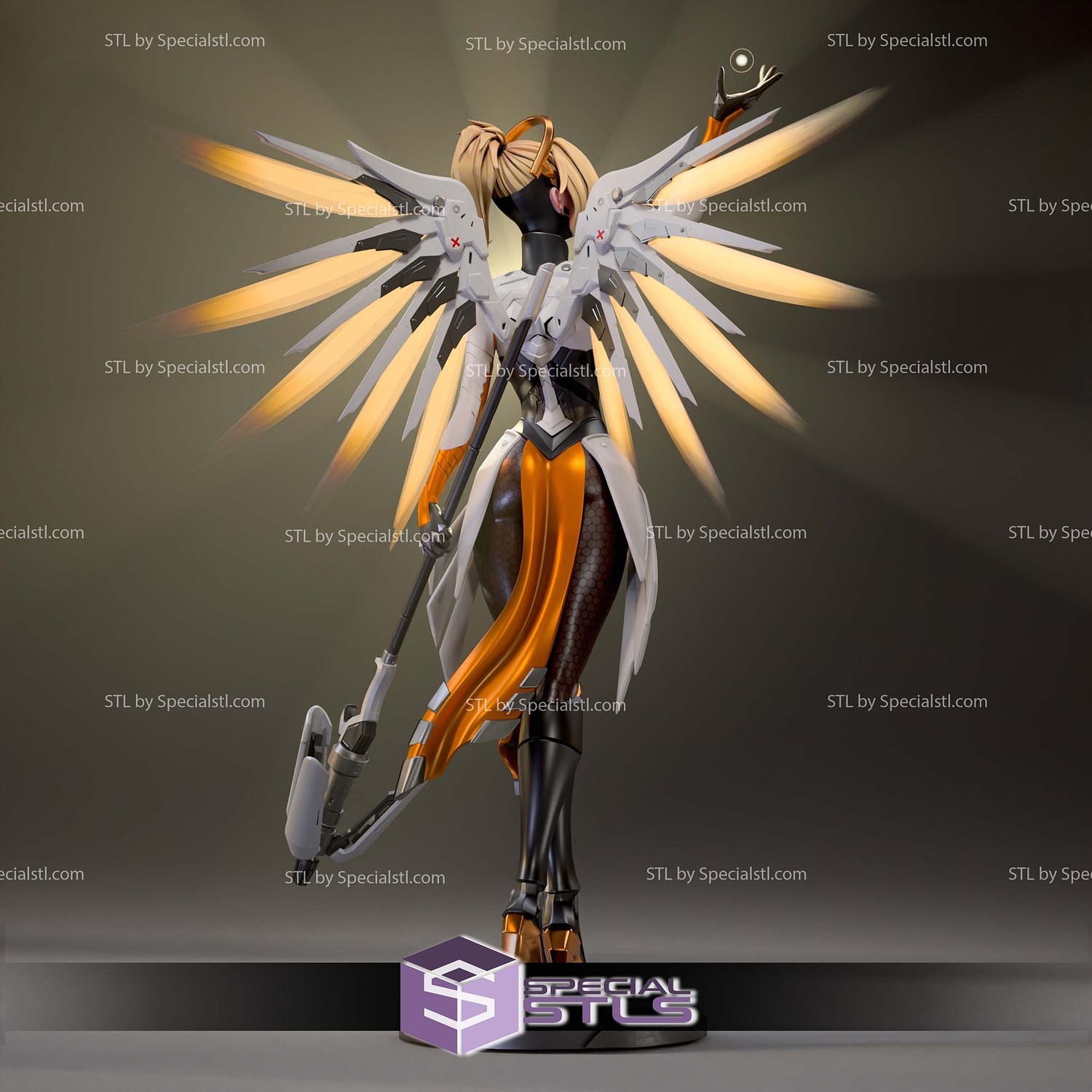 Mercy Beautiful Overwatch V1! 3D Printed 16k Res! HandPainted or Unpainted!
