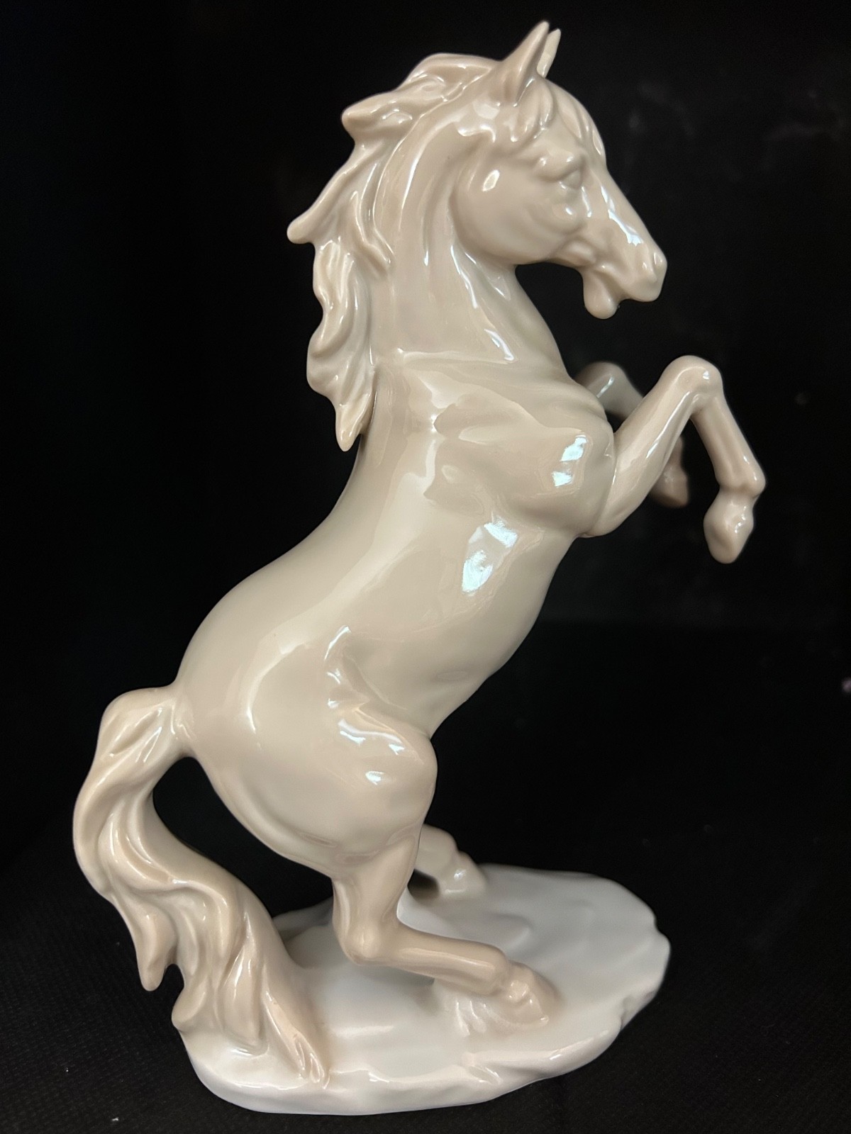 Vintage Otagiri Rearing Horse White Porcelain Figurine Japan EUC