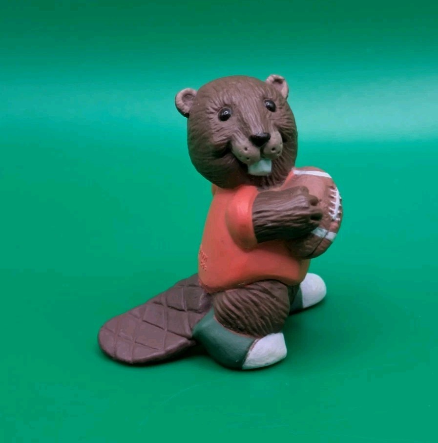 Hallmark Merry Miniatures 1991 Football Quarterback Beaver Vintage Figure