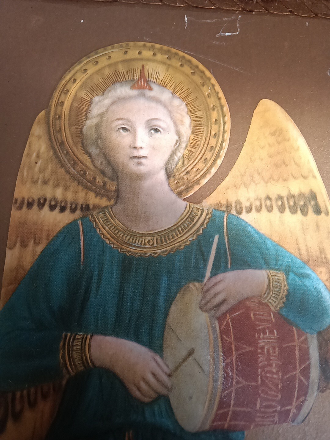 Two Italian Angels Playing Instruments 11.25 X 6.75 In Gold Tone Or OBO