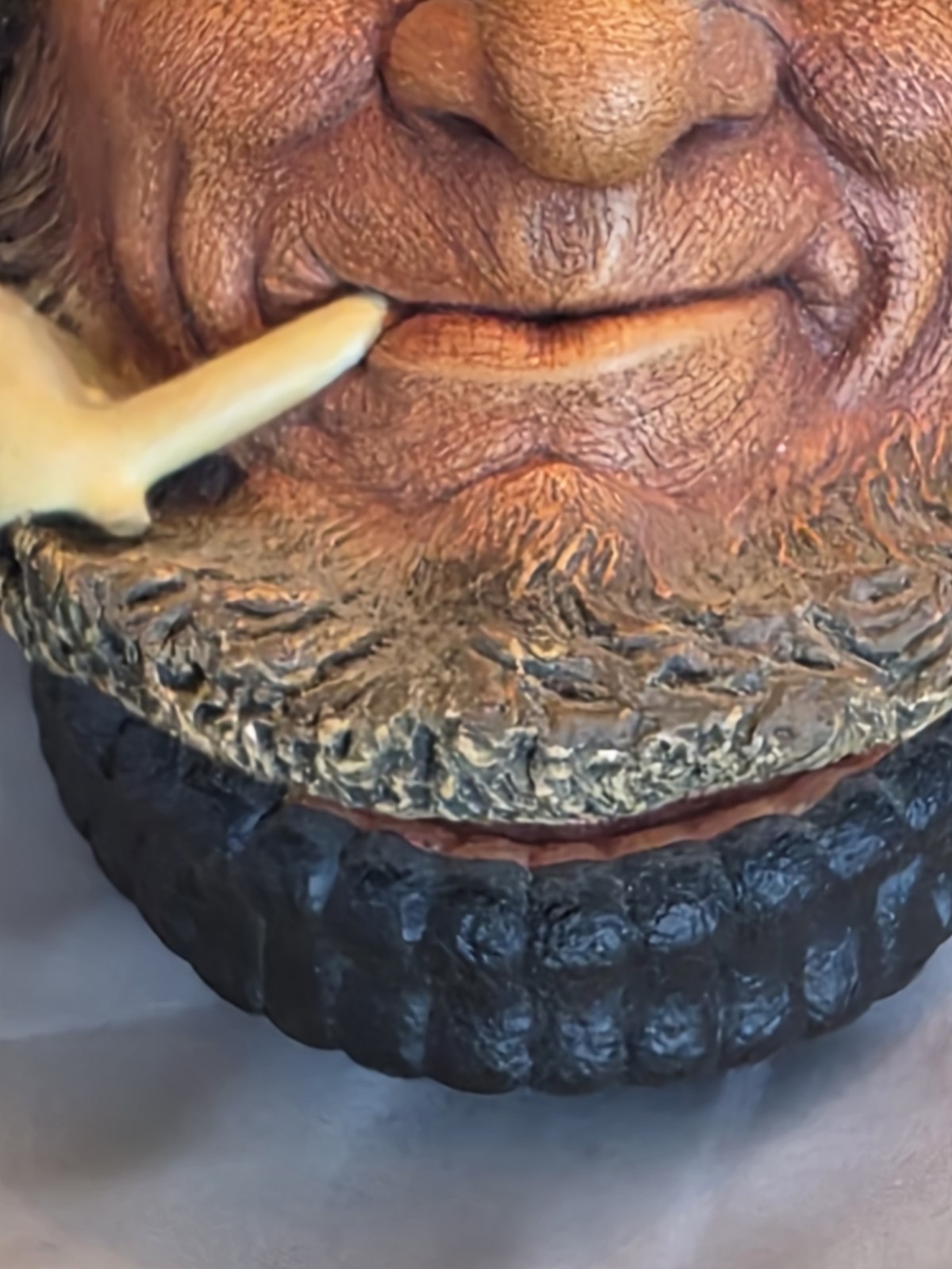 Vintage 1971 BOSSONS Chalkware “Old Salt” Wall Hanger Head Sculpture 5″