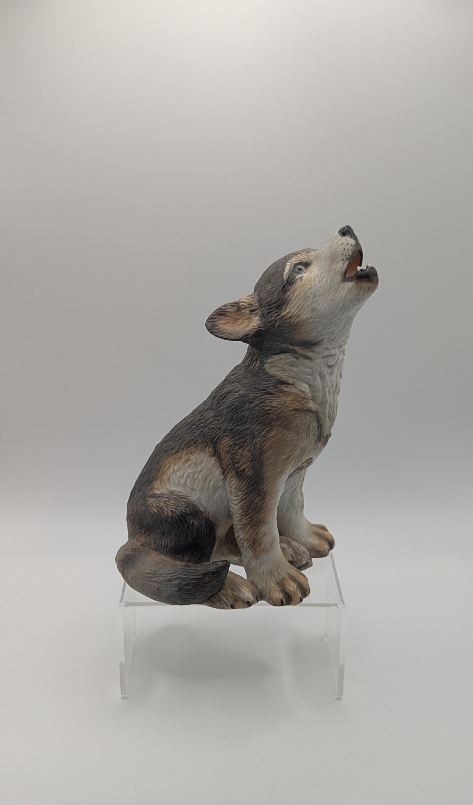 Vintage 1992 Lenox Gray Wolf Pup Porcelain Figurine Smithsonian Endangered Baby
