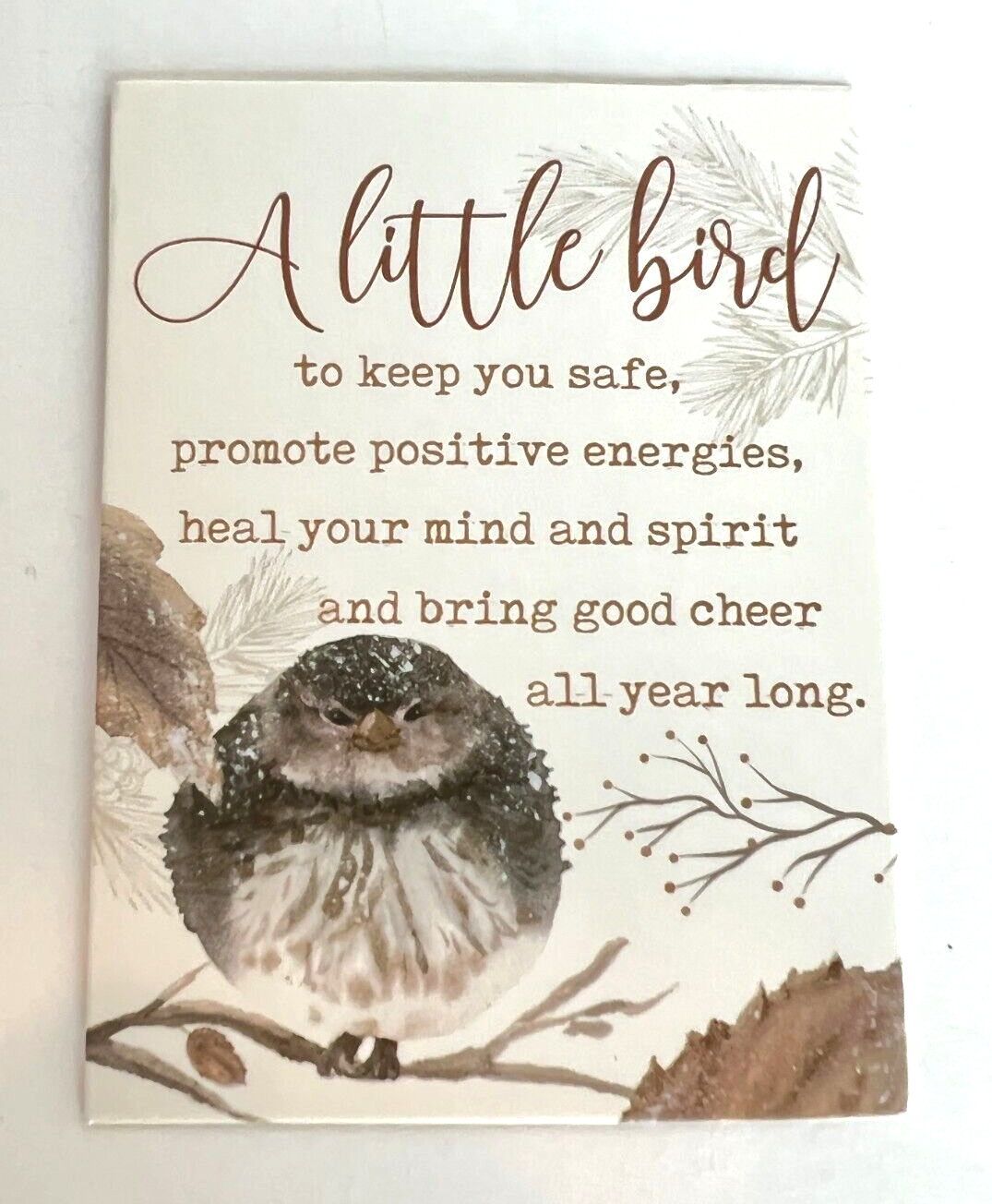Gift Craft “Little Bird of Positivity” 2 1/2″ x 1 1/2″ Clear Glass Bird Figurine