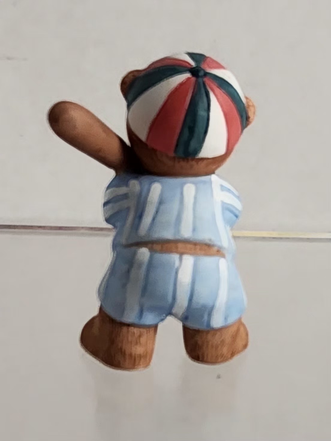 Vtg BC Bronson Porcelain Ceramic Bear Figurine Excellent Condition Baseball