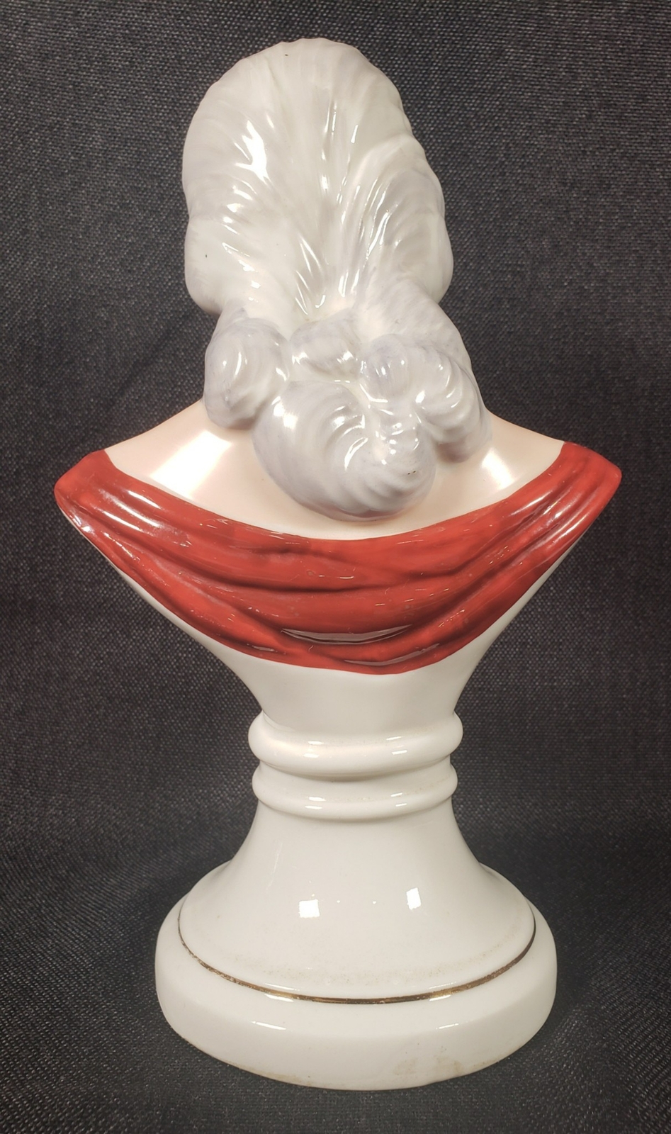 Vintage Bust Lady Boudoir Pedestal Art Nouveau Figurine Hand Painted A79