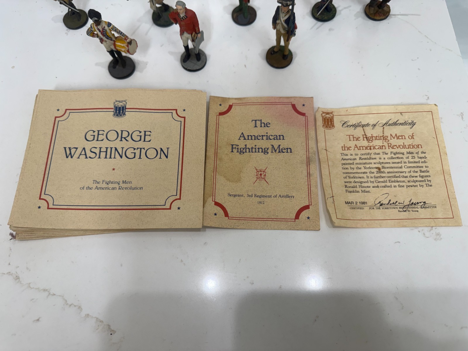 Franklin Mint “The Fighting Men of the American Revolution” Complete set of 25