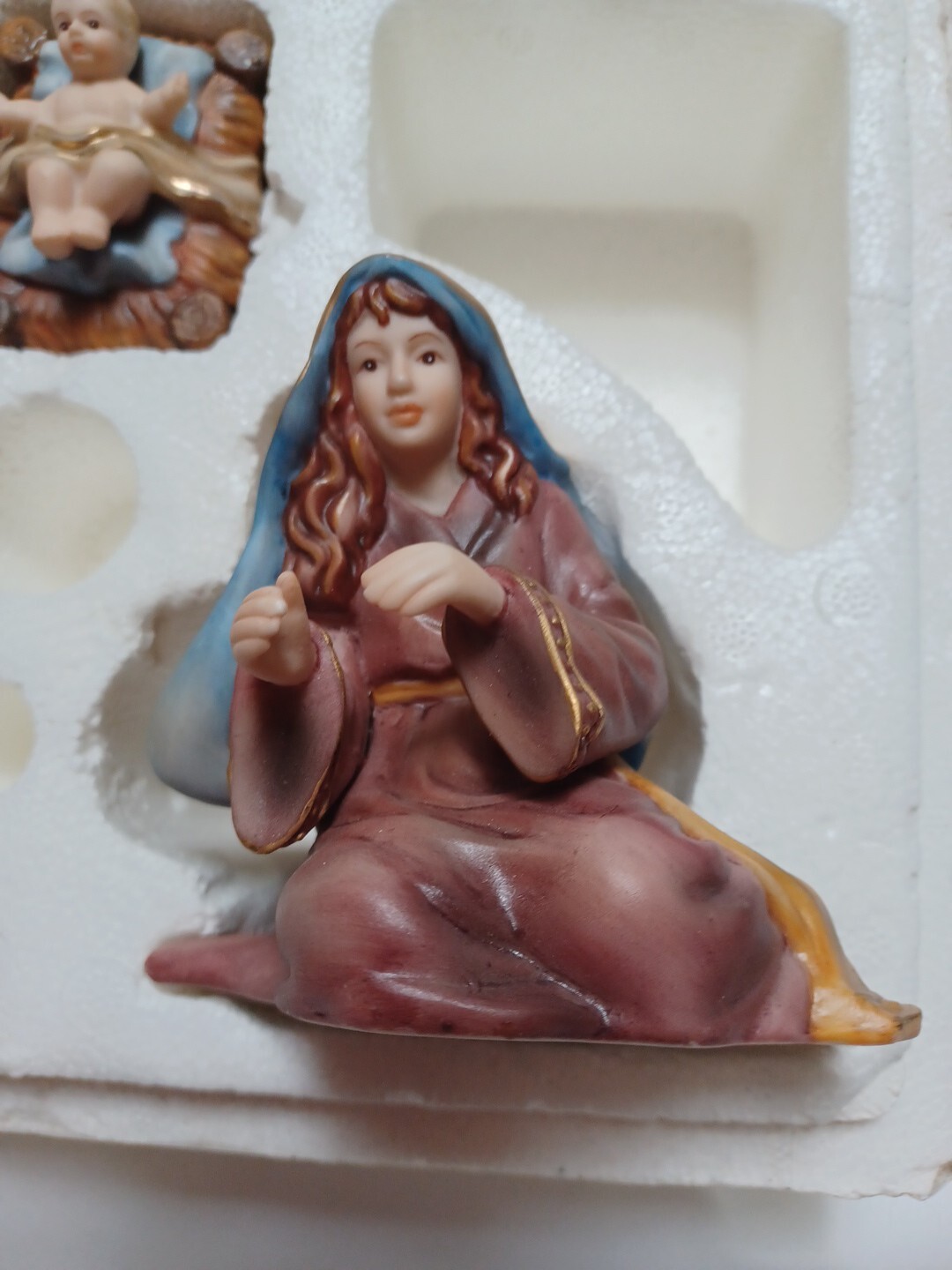 Hawthorne Village Mother Mary Father Joseph Christ Child Thomas Kinkade Nativity