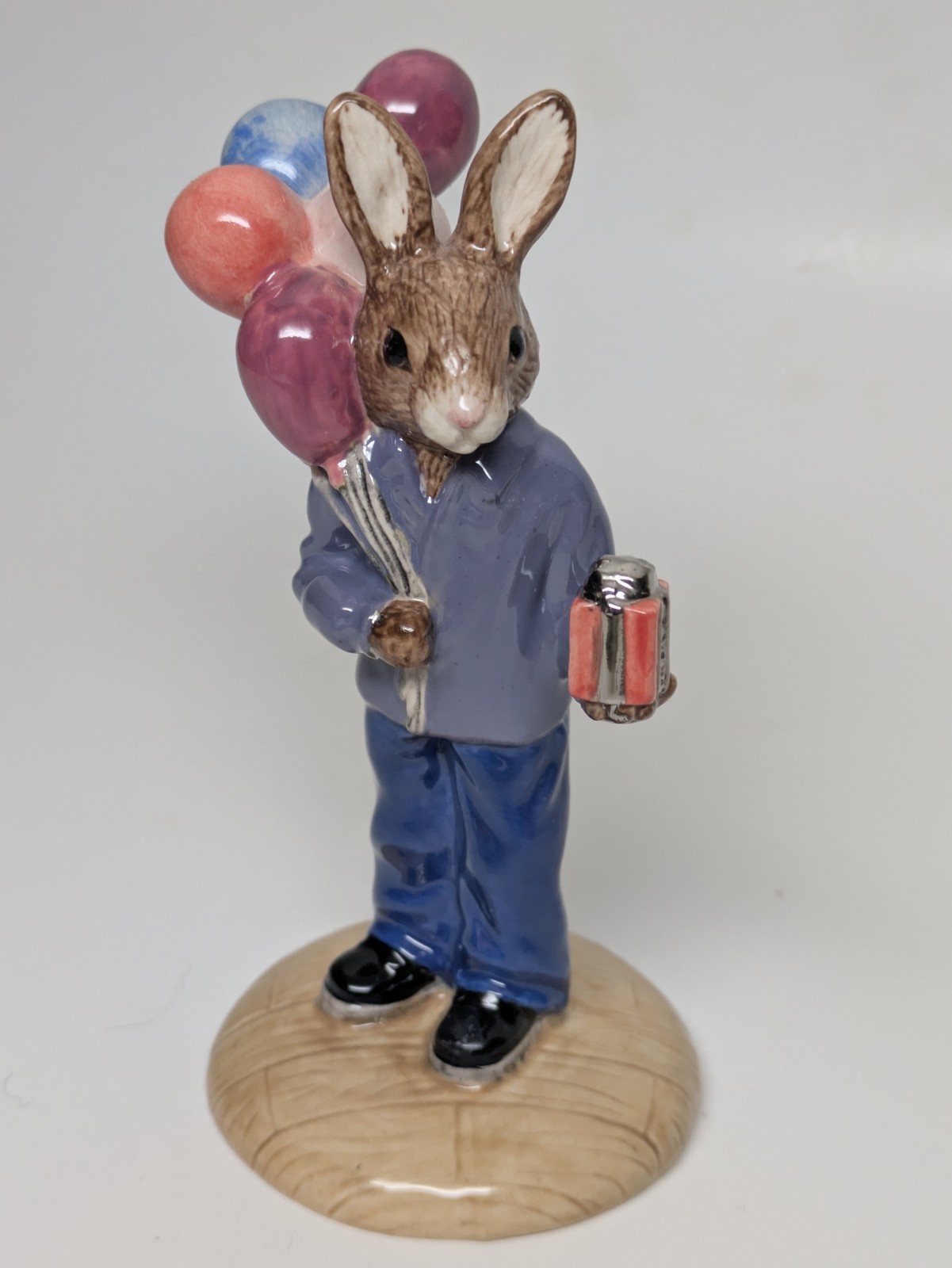 Royal Doulton Congratulations Bunnykins DB 291 Porcelain Figurine-Purple Jacket